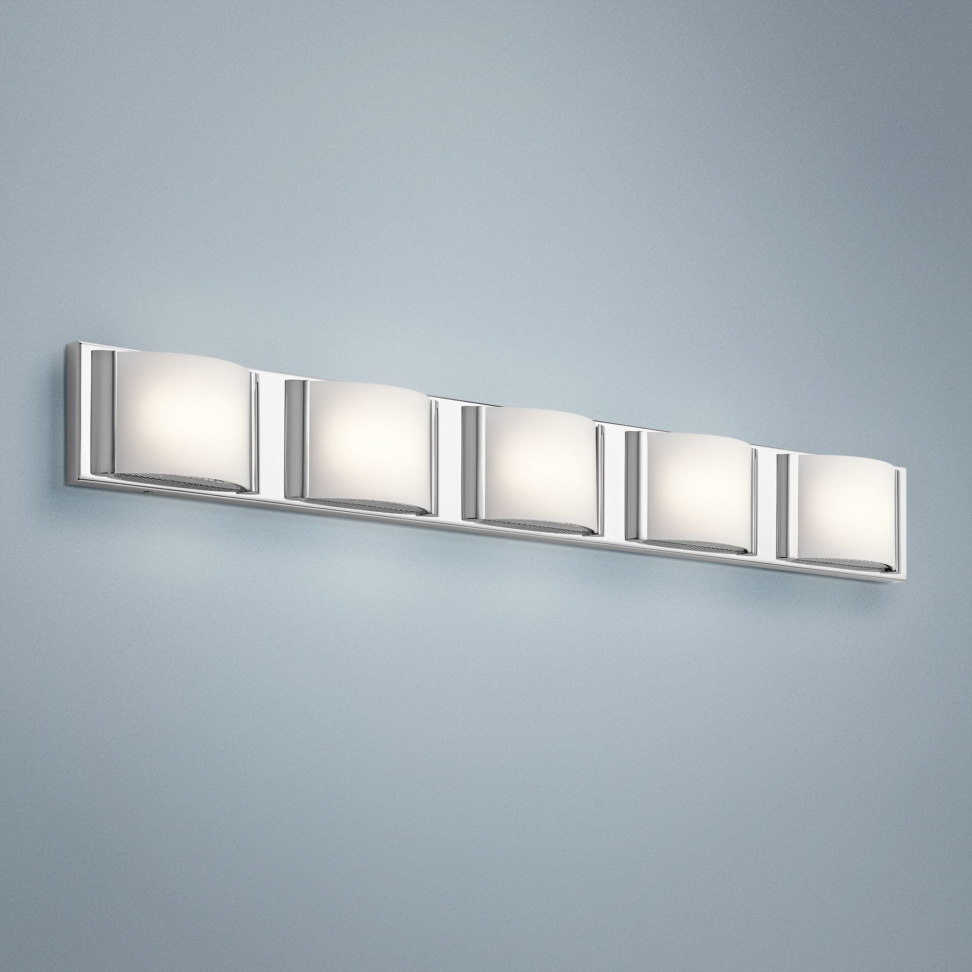Elan Bretto 37 1/4" Wide Chrome LED Bath Light
