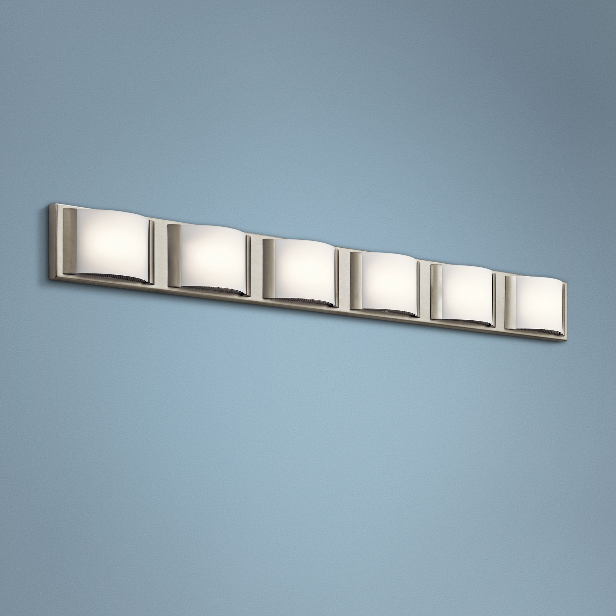 Elan Bretto 44 3/4" Wide Brushed Nickel LED Bath Light