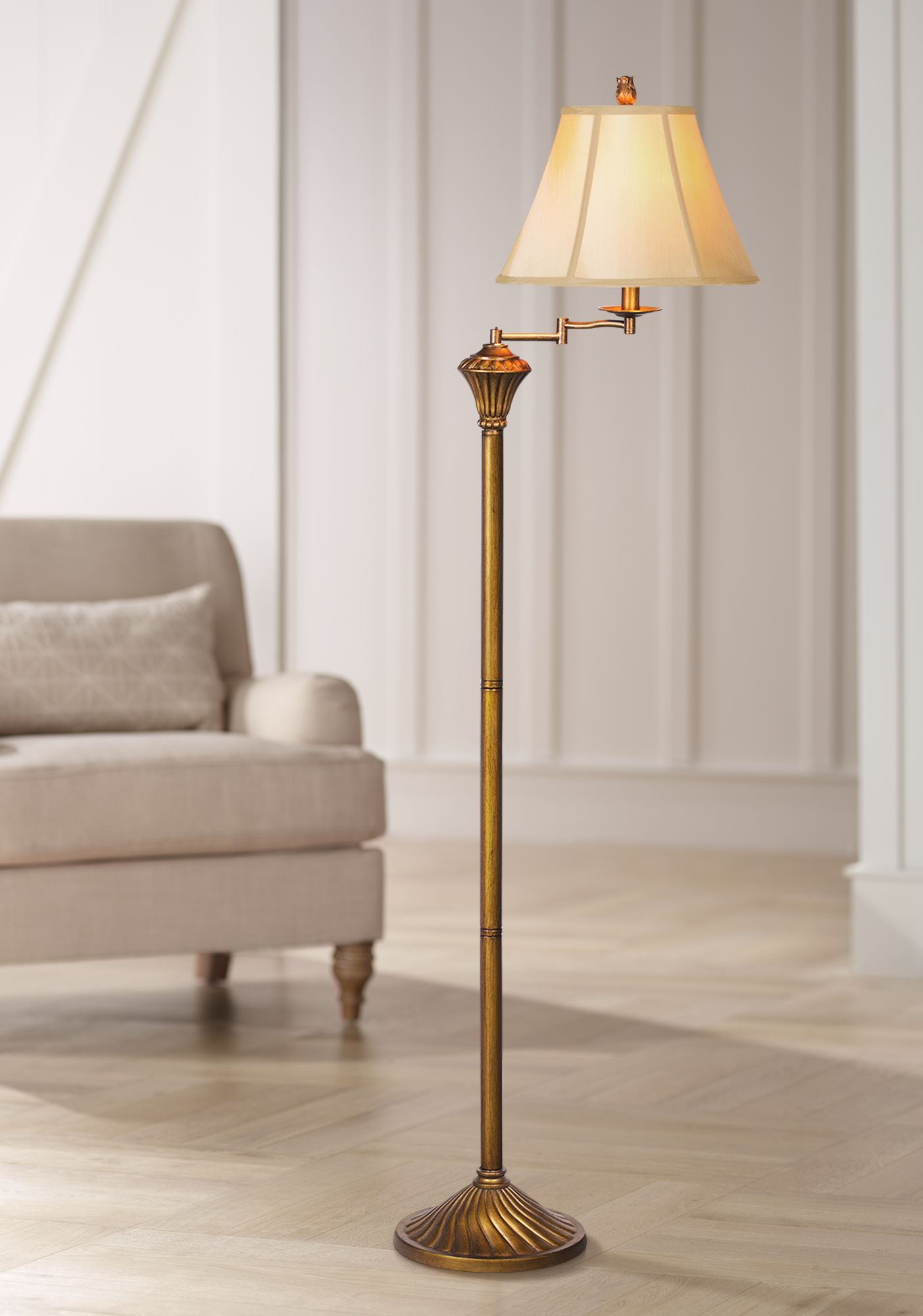 antique gold floor lamp