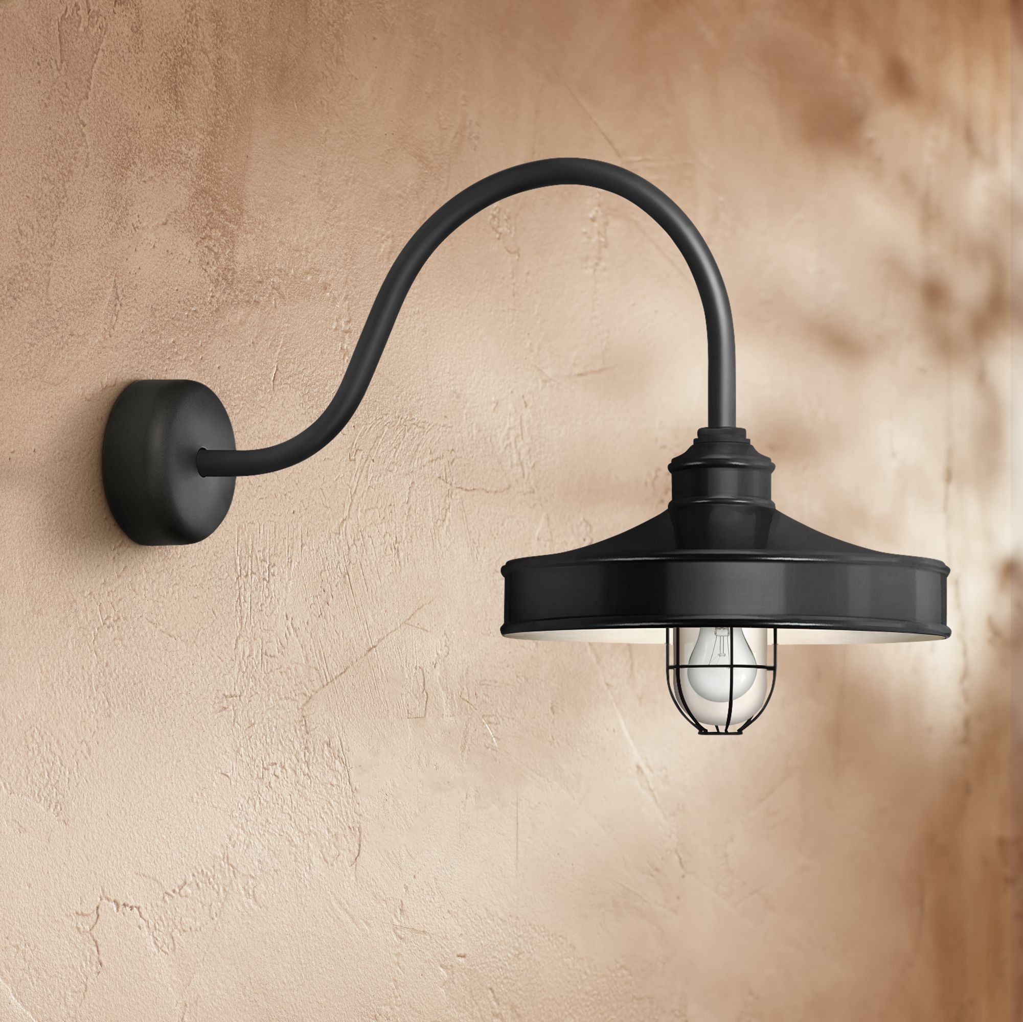 RLM Nostalgia 18" High Black Outdoor Wall Light