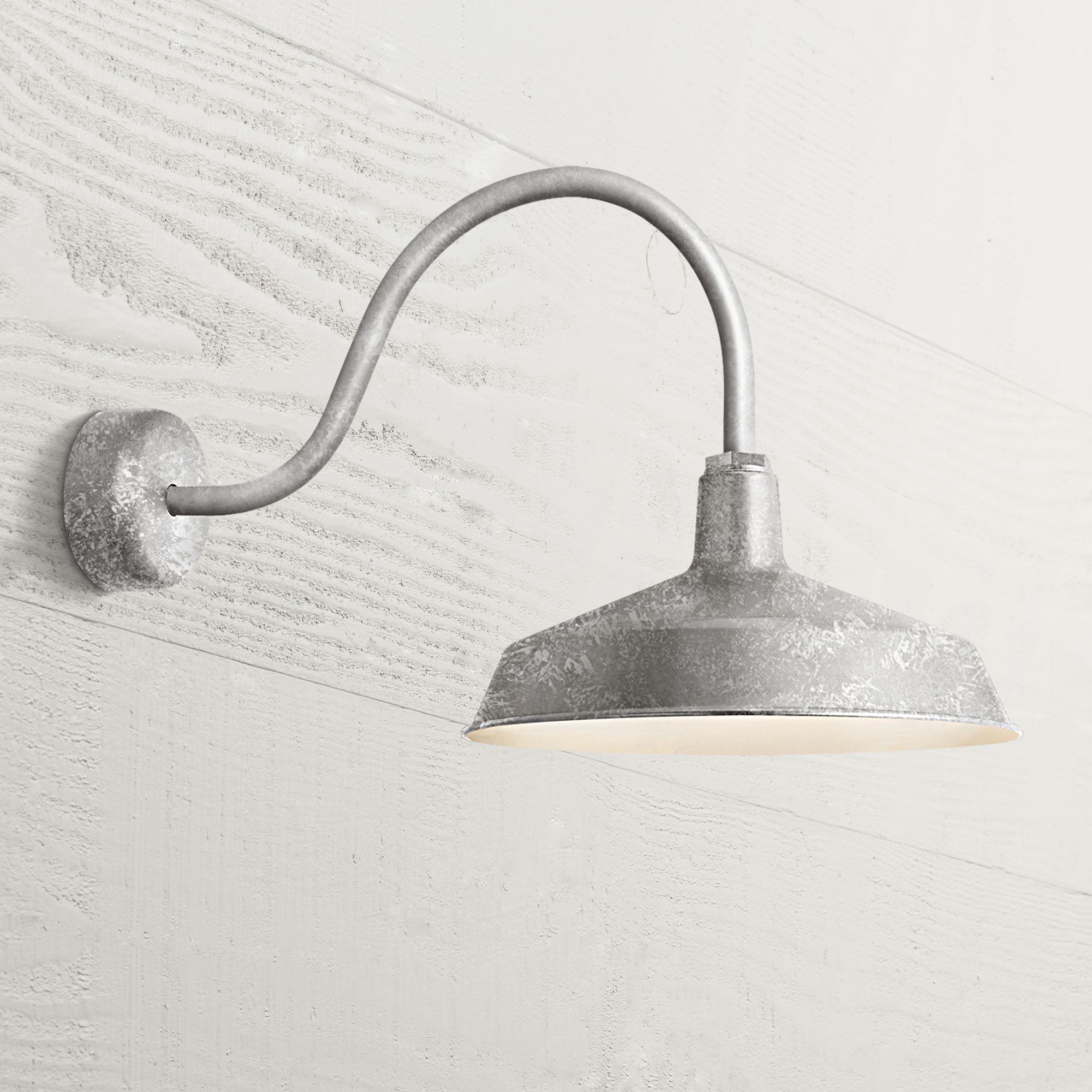 RLM Standard 19" High Galvanized Outdoor Wall Light 10N75 Lamps Plus