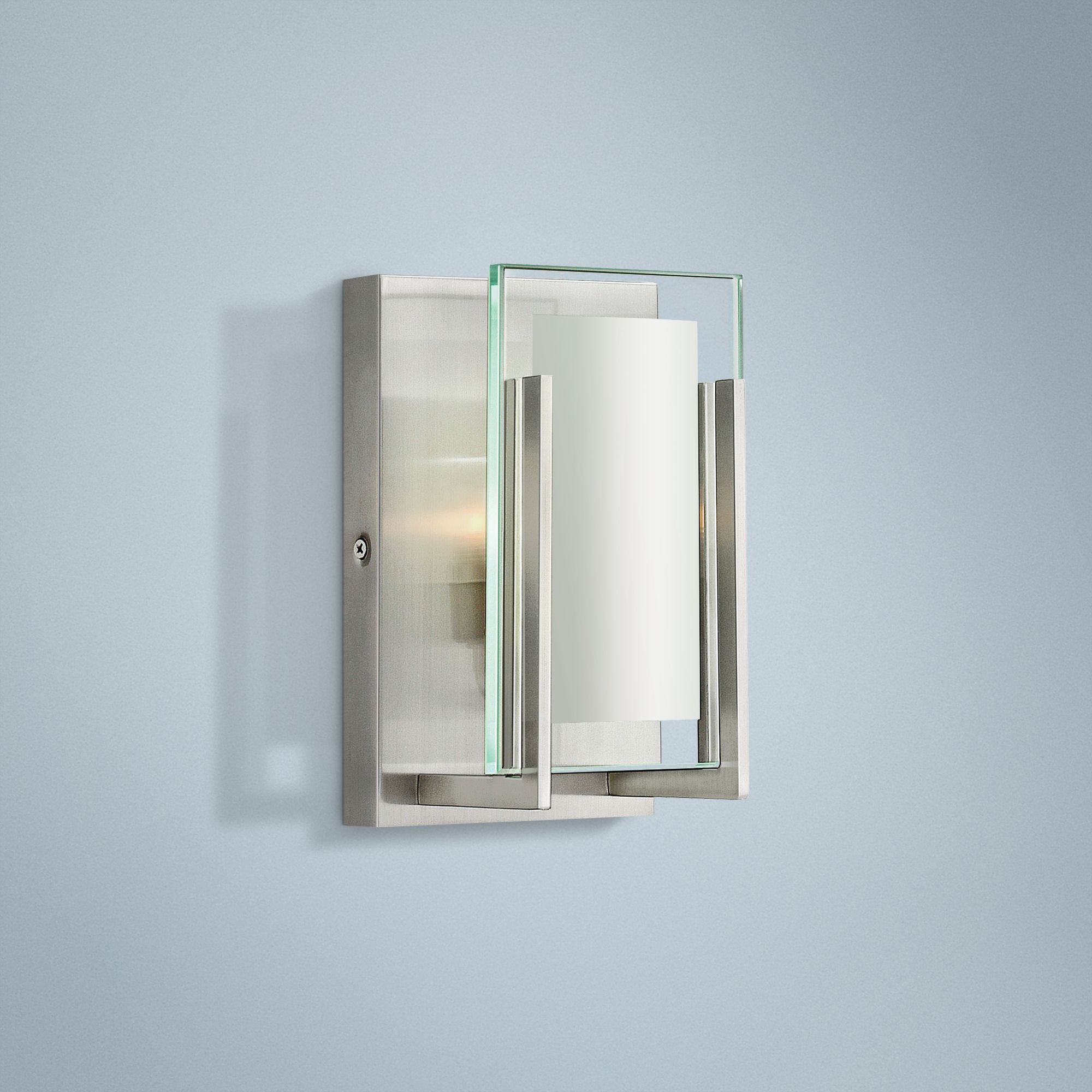 Hinkley Latitude 8" High Brushed Nickel LED Wall Sconce