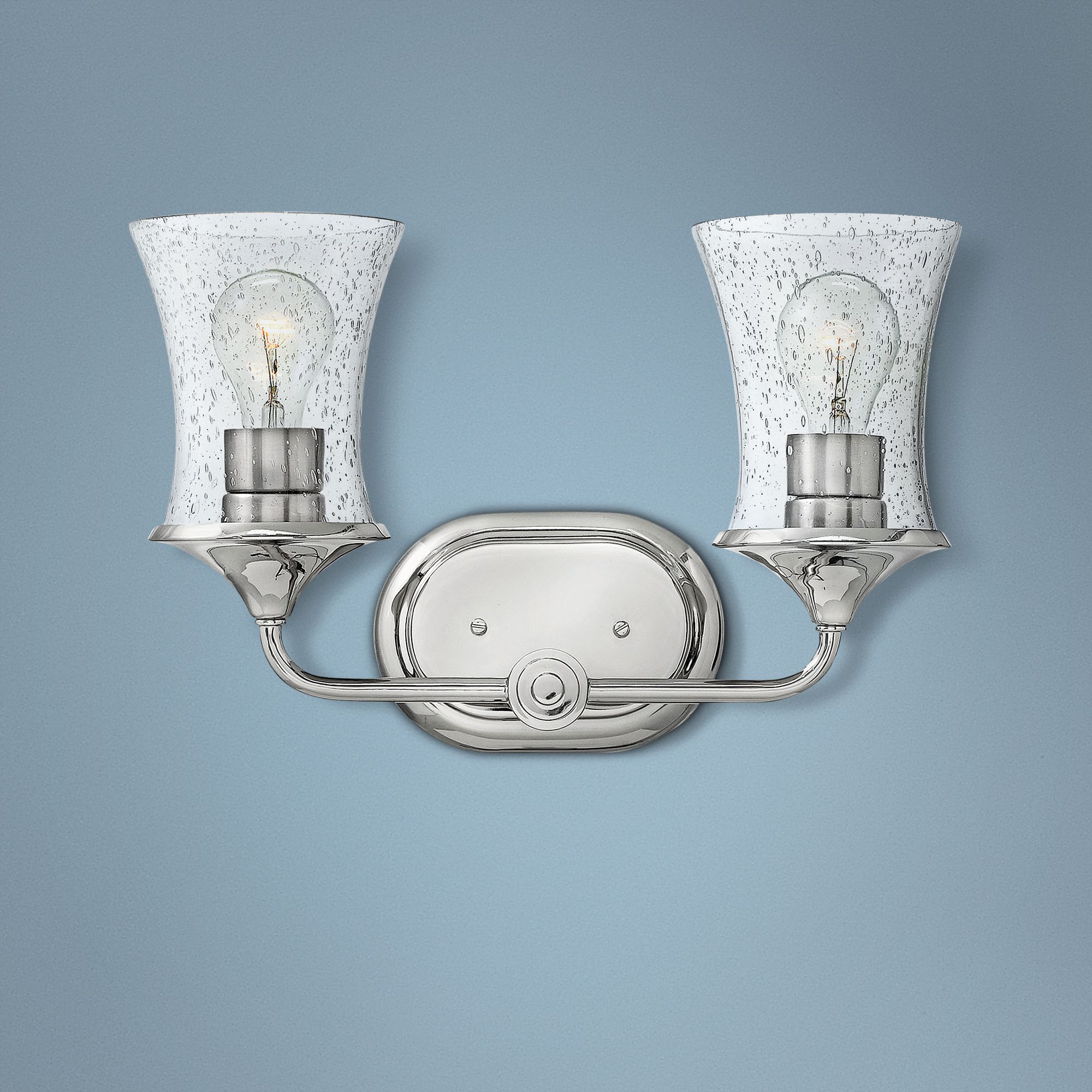 Thistledown 10 1/2" High Polished Nickel 2-Light Wall Sconce