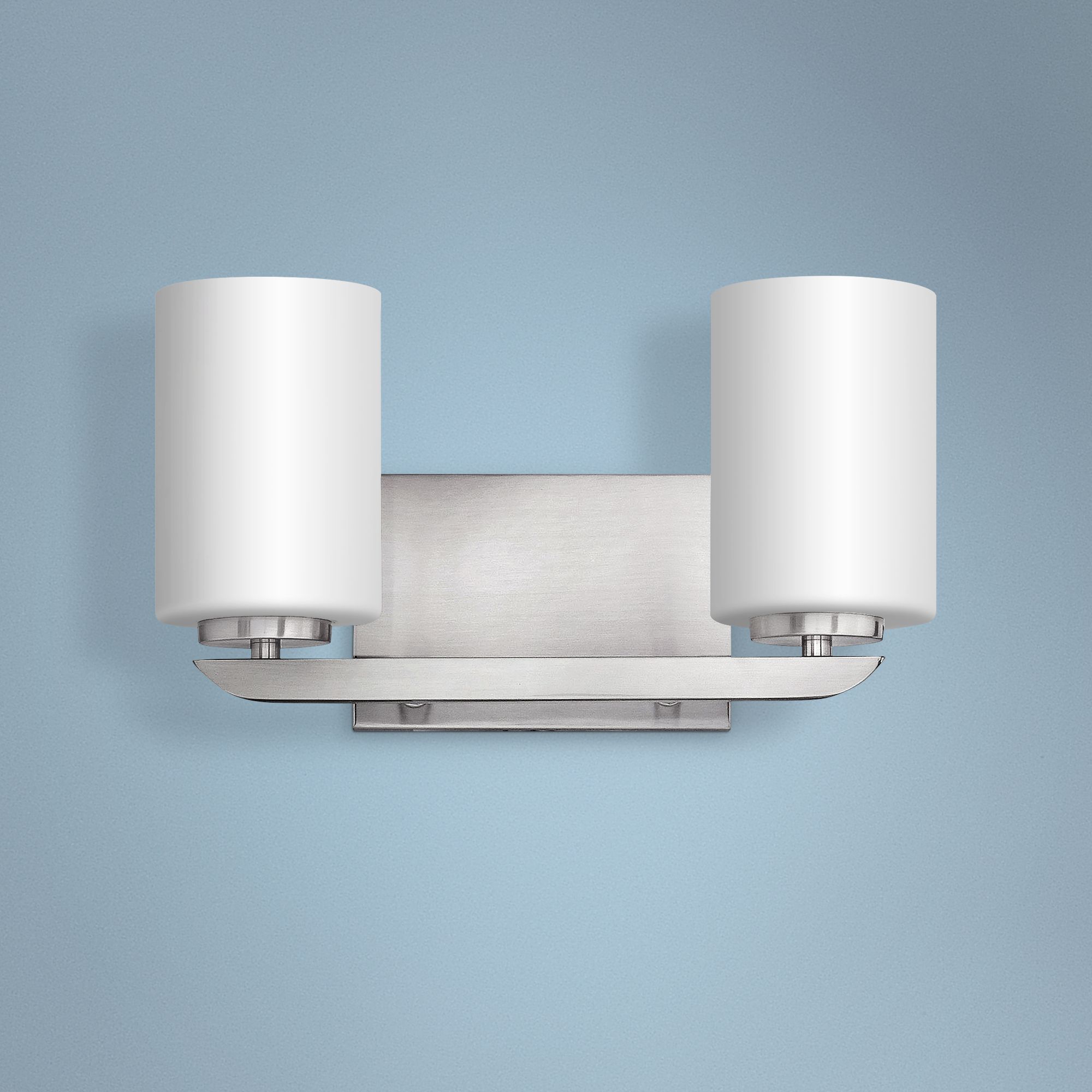 Hinkley Kyra 7 3/4" High Brushed Nickel 2-Light Wall Sconce