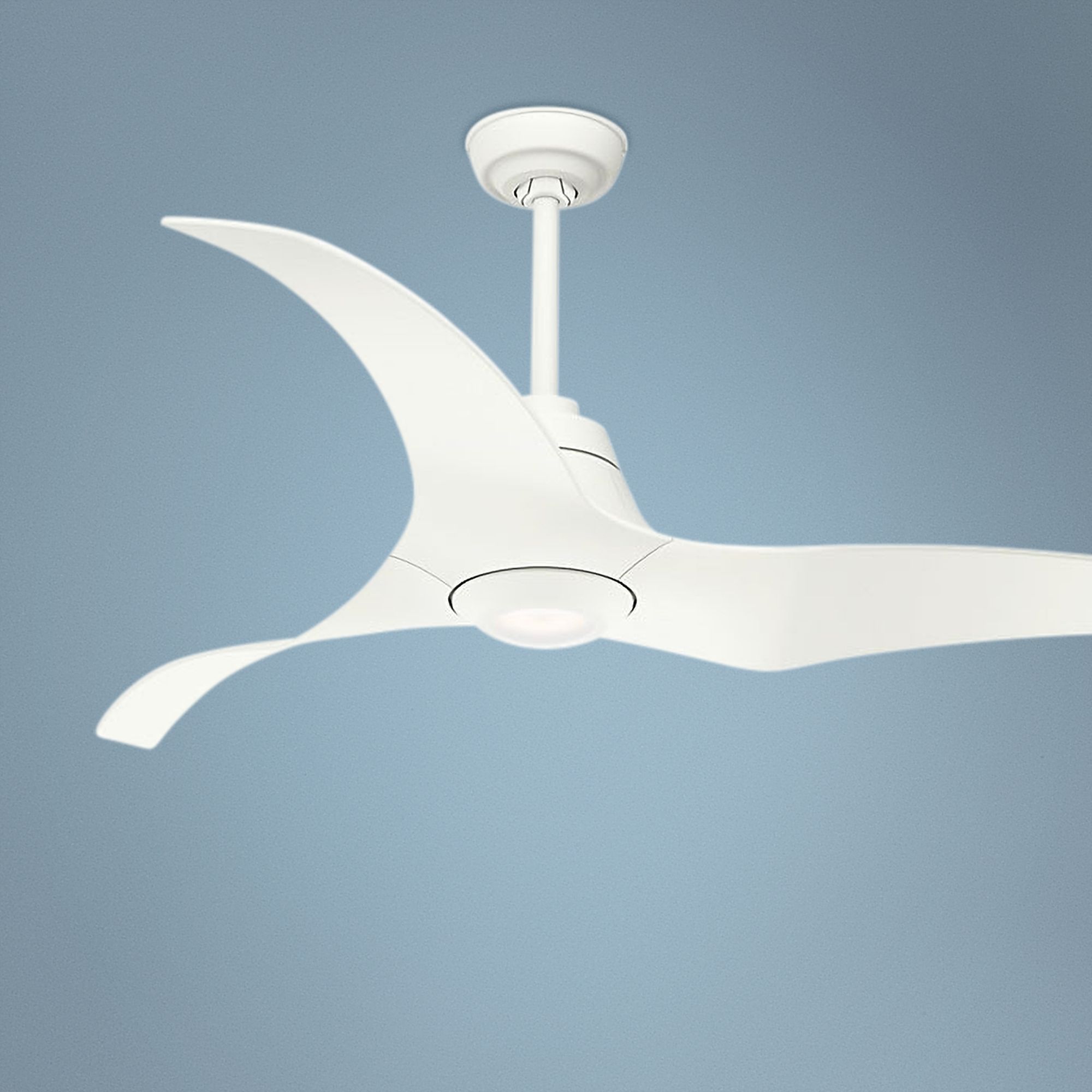 60" Casablanca Stingray Porcelain White LED Ceiling Fan