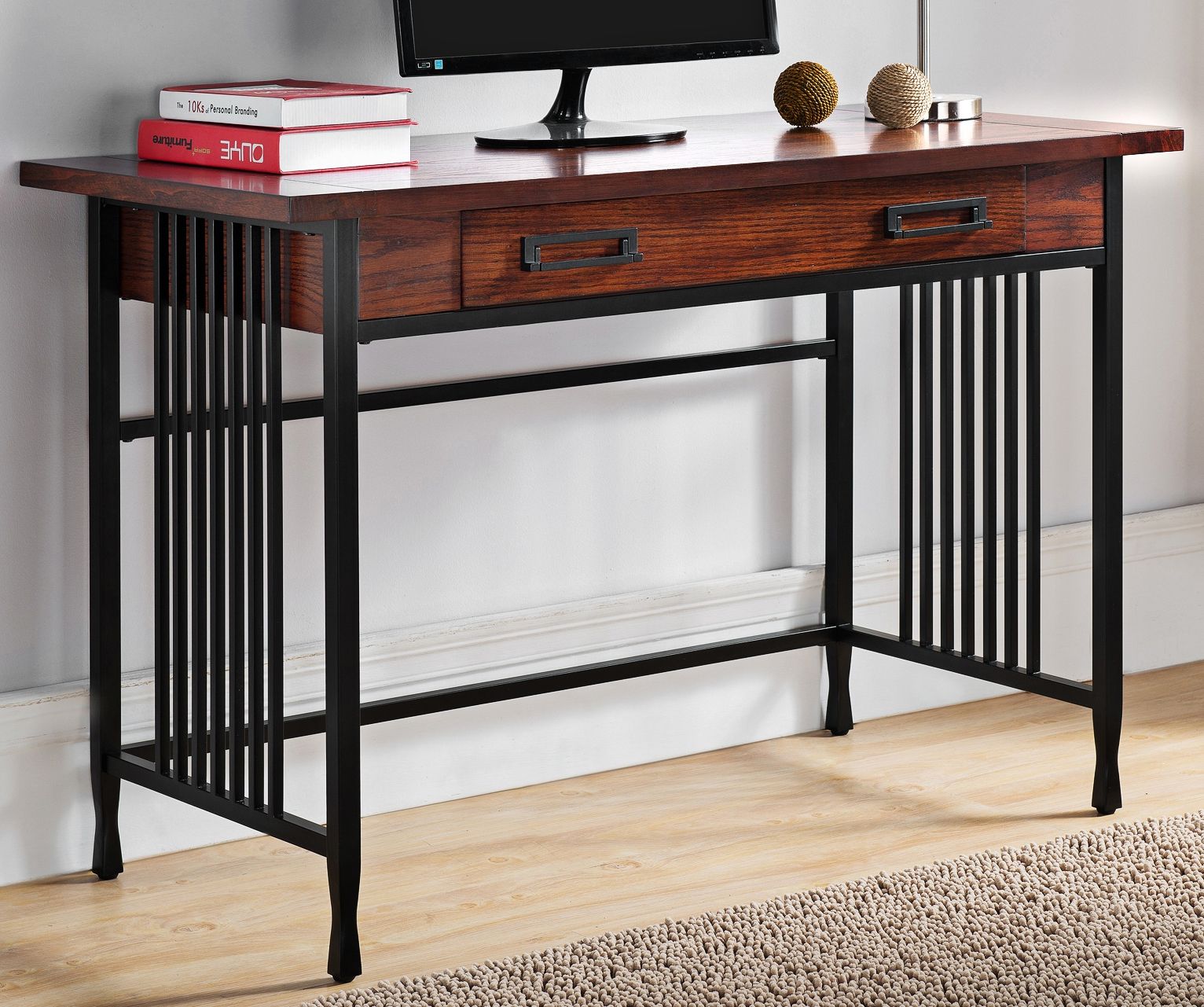 Ironcraft 46" Wide Mission Oak Computer Writing Desk