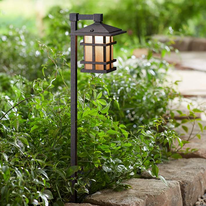 Kichler Cross Creek Bronze Lantern, Lamps Plus Outdoor Landscape Lighting