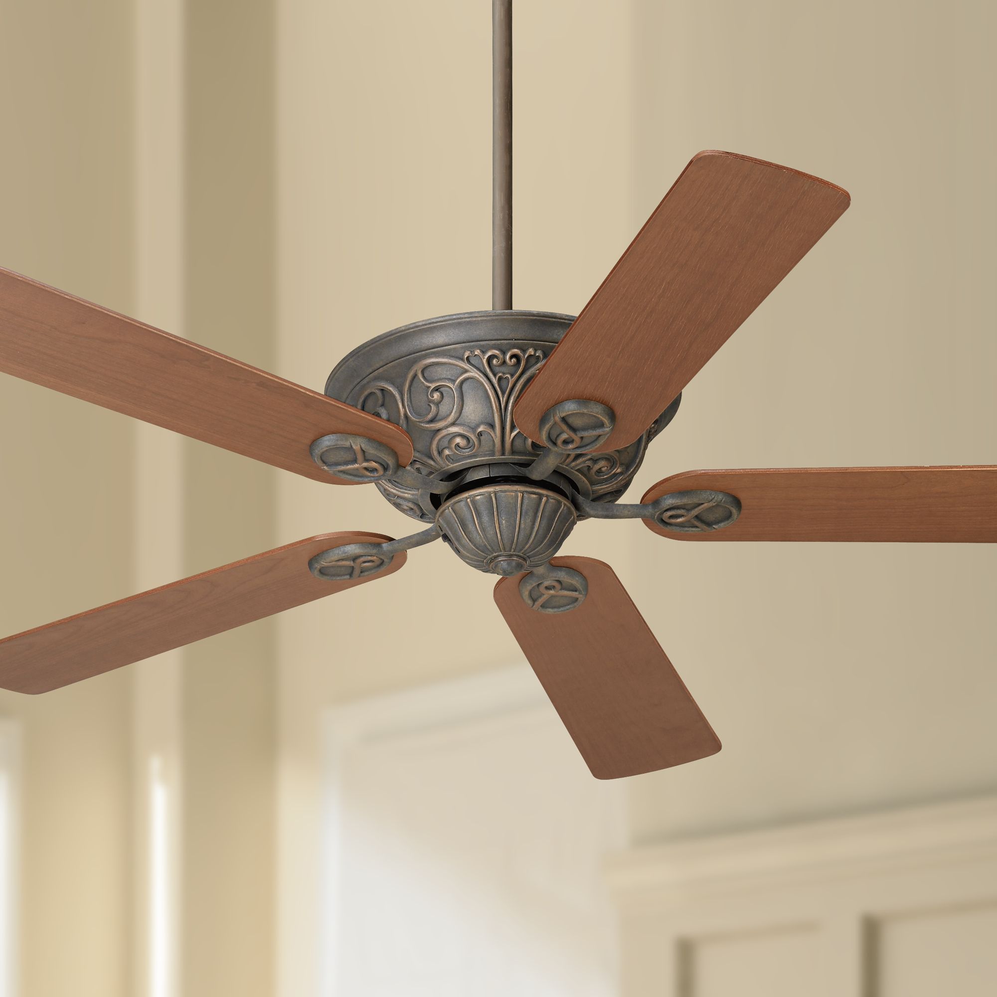 52" Casa Contessa Copper Bronze Teak Blades Ceiling Fan