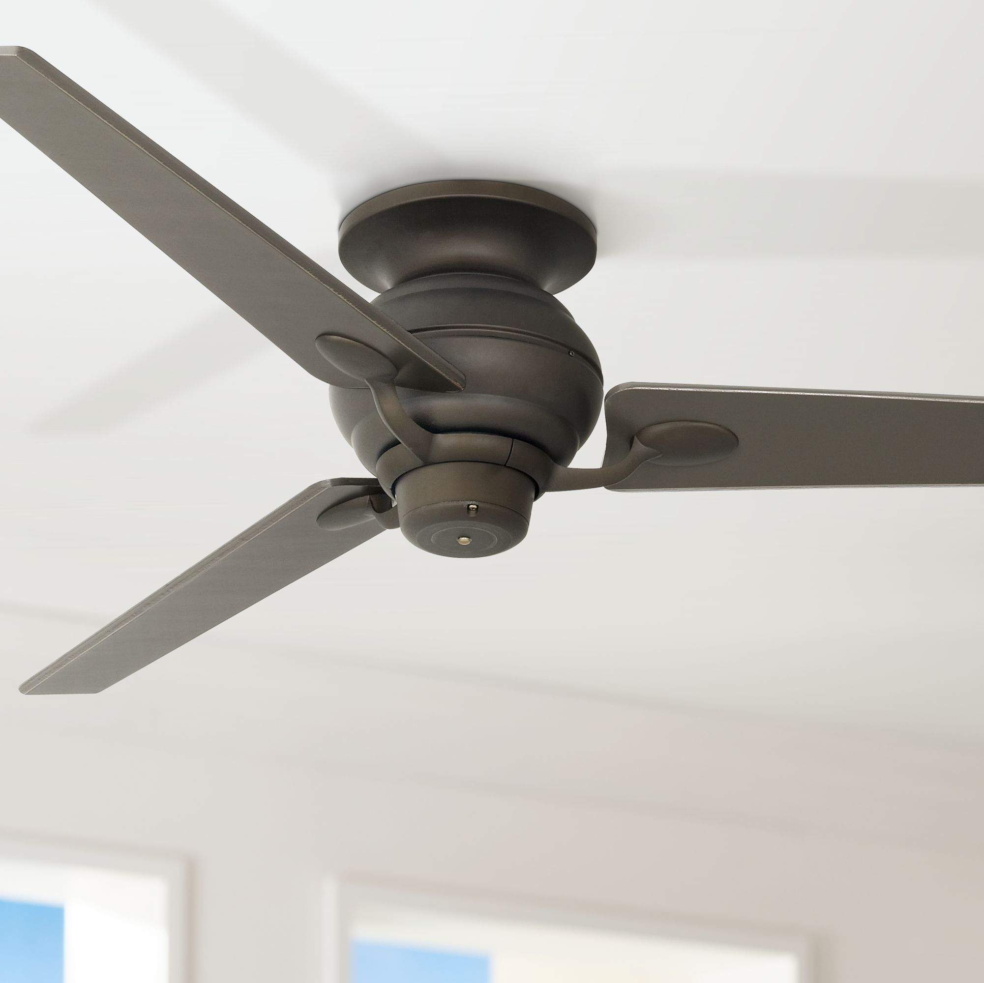 60" Spyder Bronze Tapered Blades Hugger Ceiling Fan