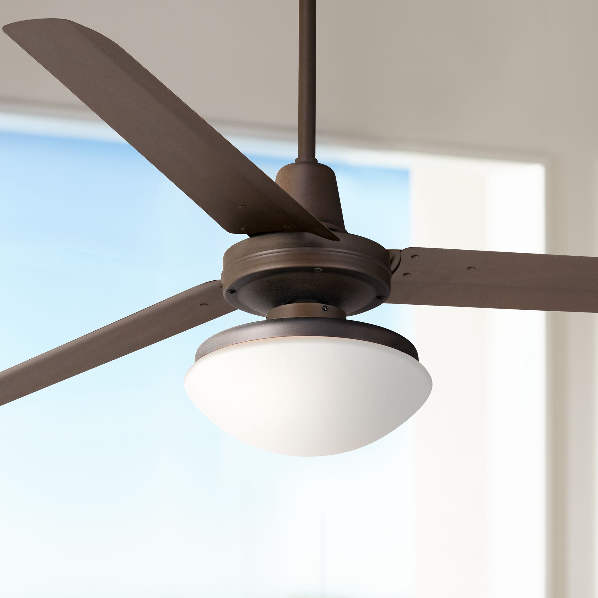 60" Casa Turbina Opal Glass - Oil-Rubbed Bronze Ceiling Fan - #11H75