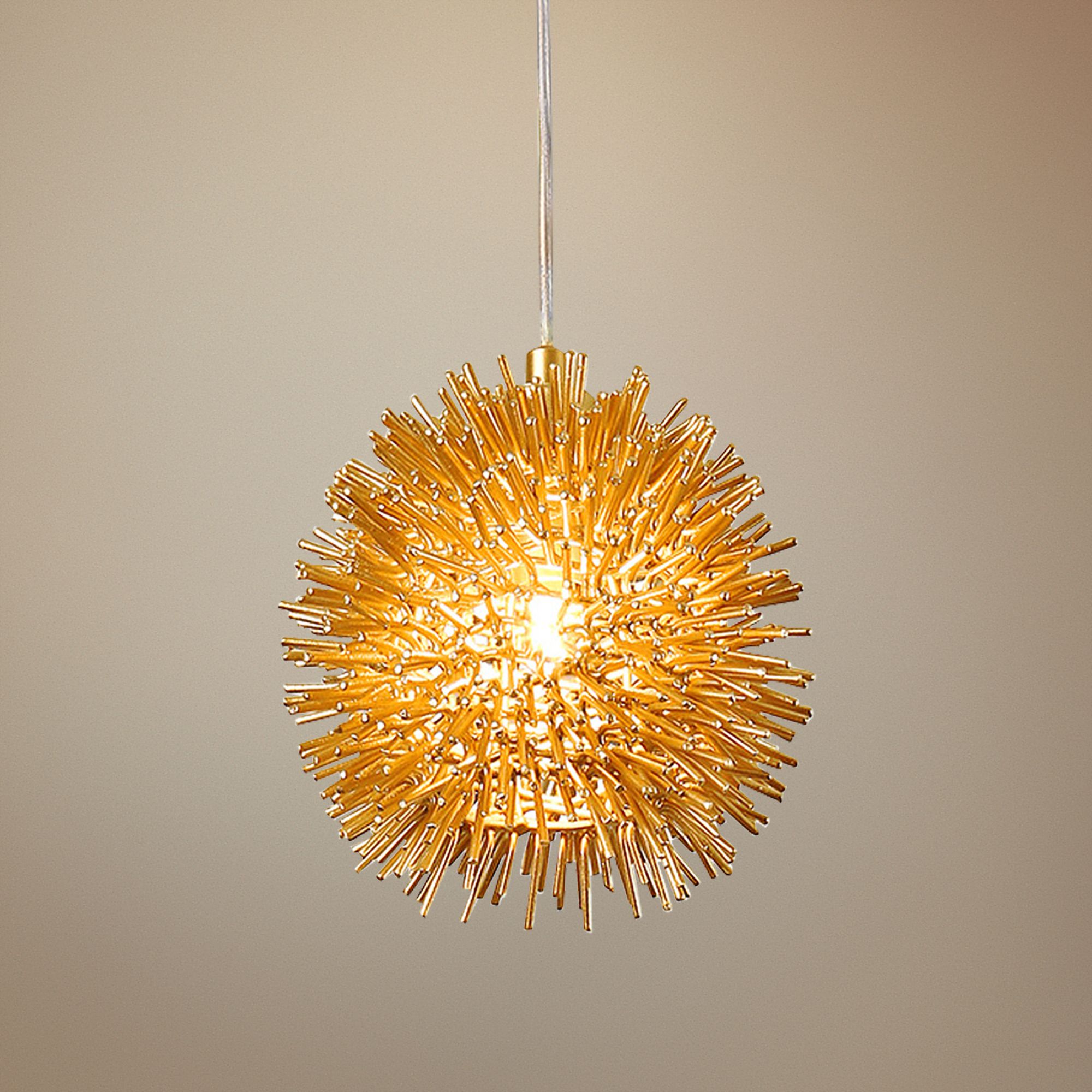 Varaluz Urchin 6 14" Wide Gold Mini Pendant Light