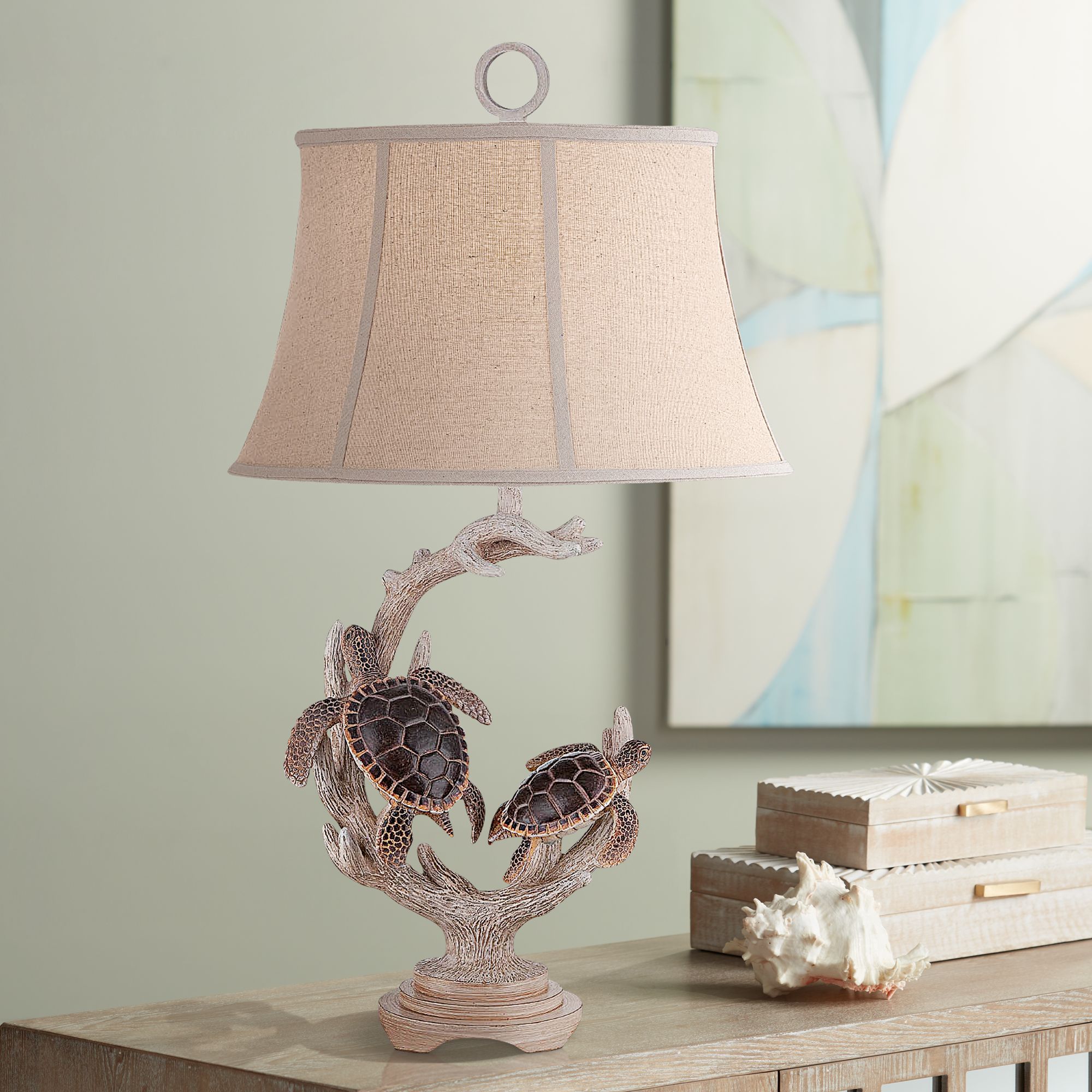 Kiwitahi Twin Turtle Table Lamp