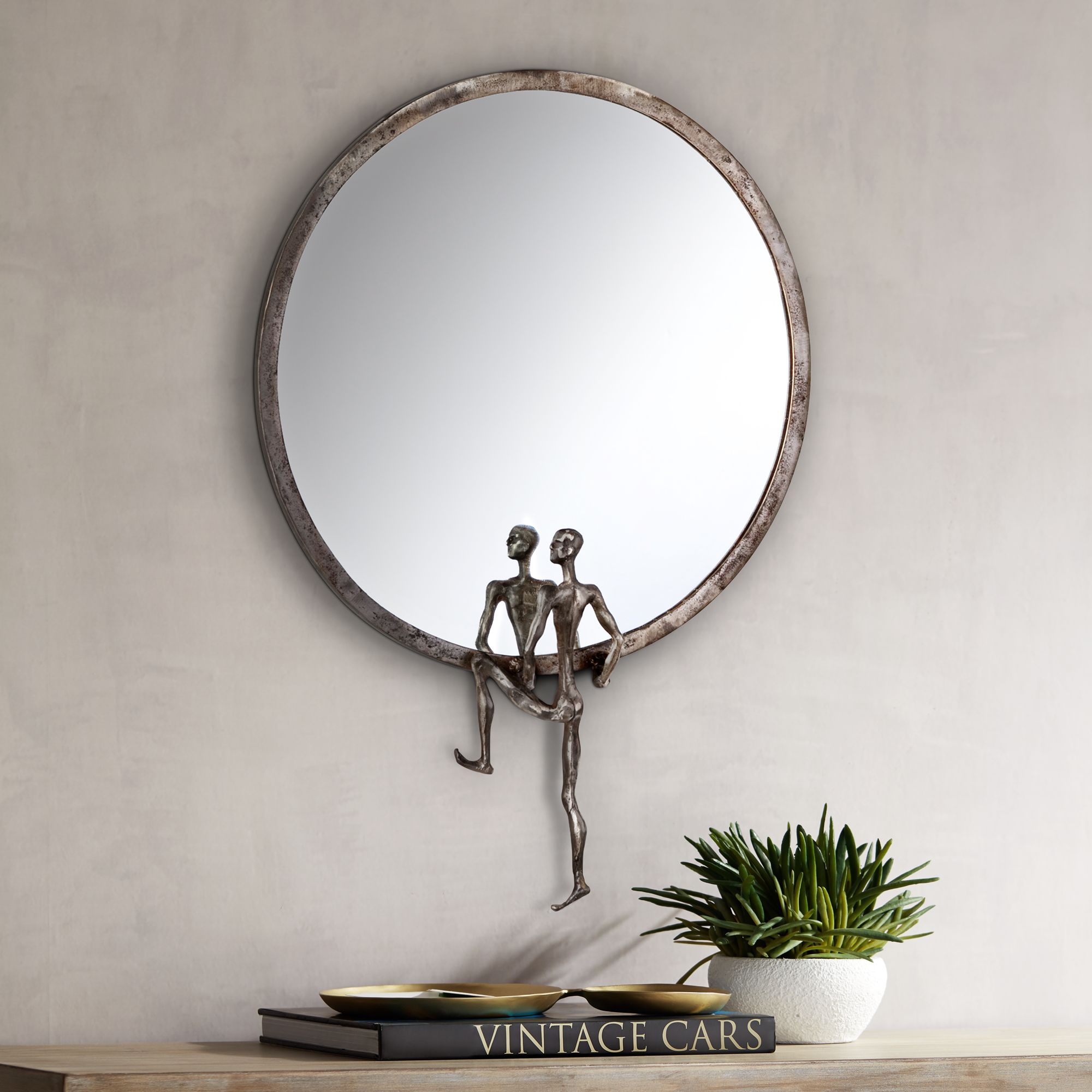 Cyan Design Kobe II Raw Steel 18" x 24 12" Wall Mirror