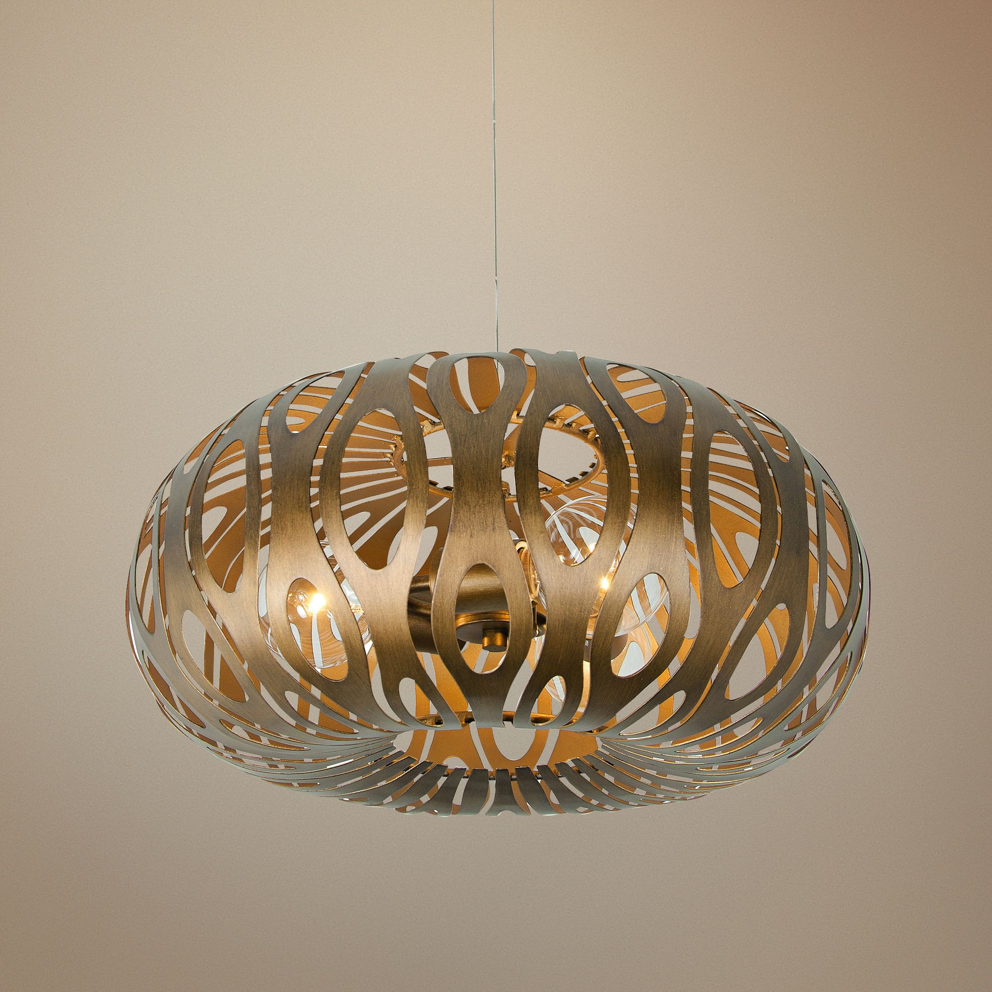 Painted Glass Pendant Light varaluz masquerade 18 wide hammered ore 3 light pendant