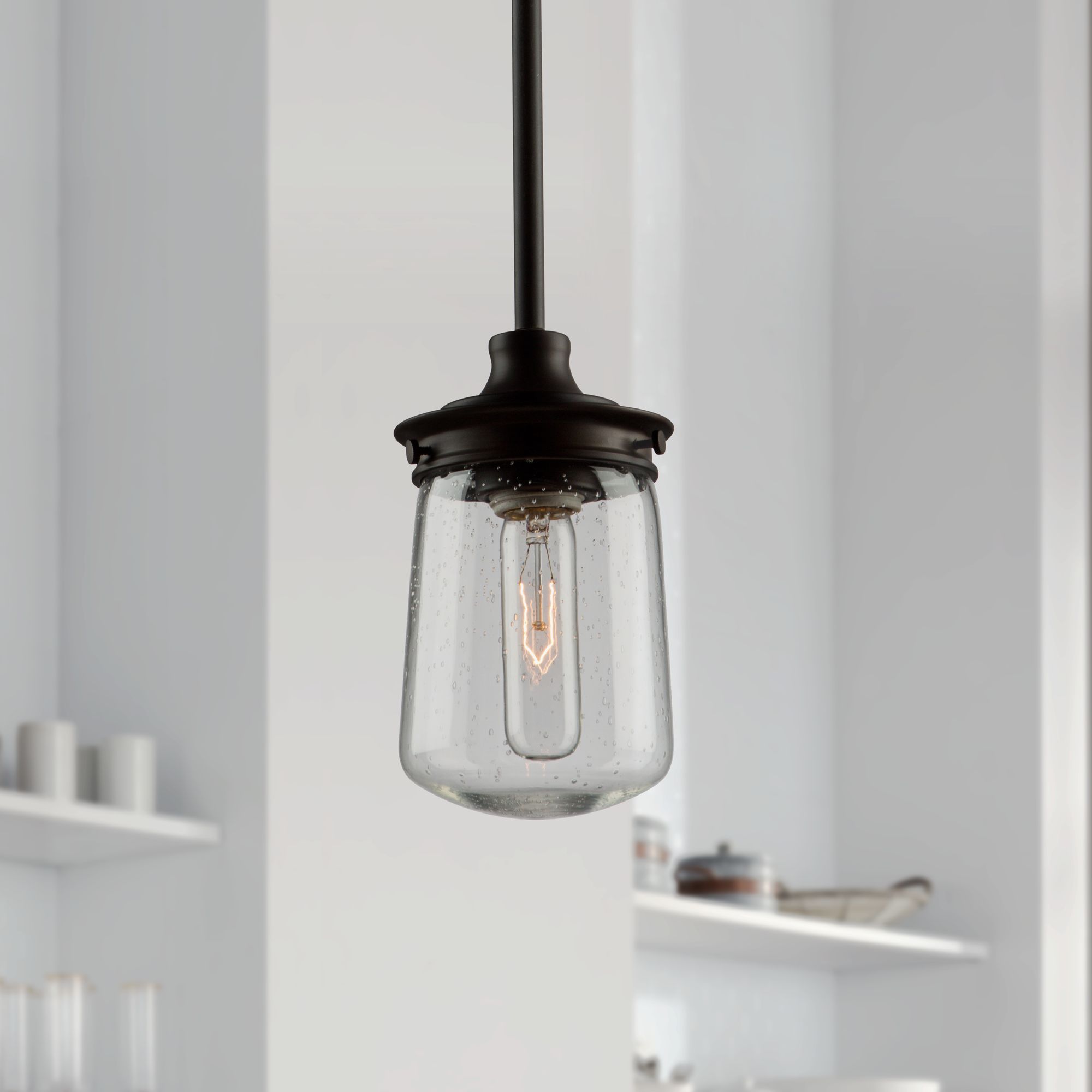 Nostalgia 5" Wide Oil Rubbed Bronze Convertible Mini Pendant