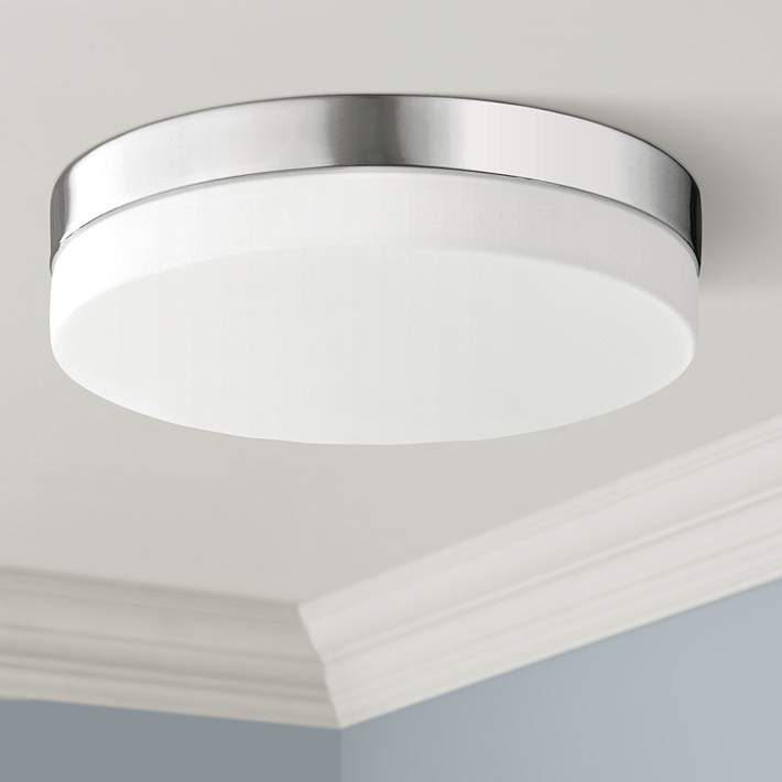 Cermack St 9 Wide Round Chrome Modern Led Ceiling Light