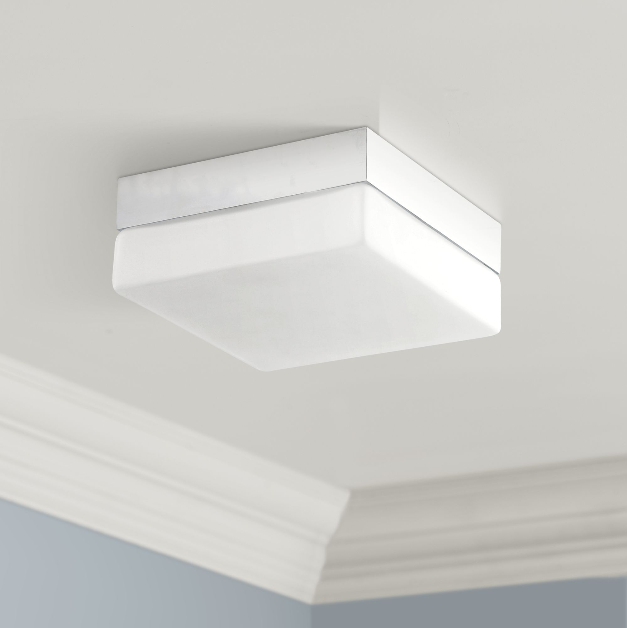 Avenue Cermack St 9 Wide Chrome Square Led Ceiling Light