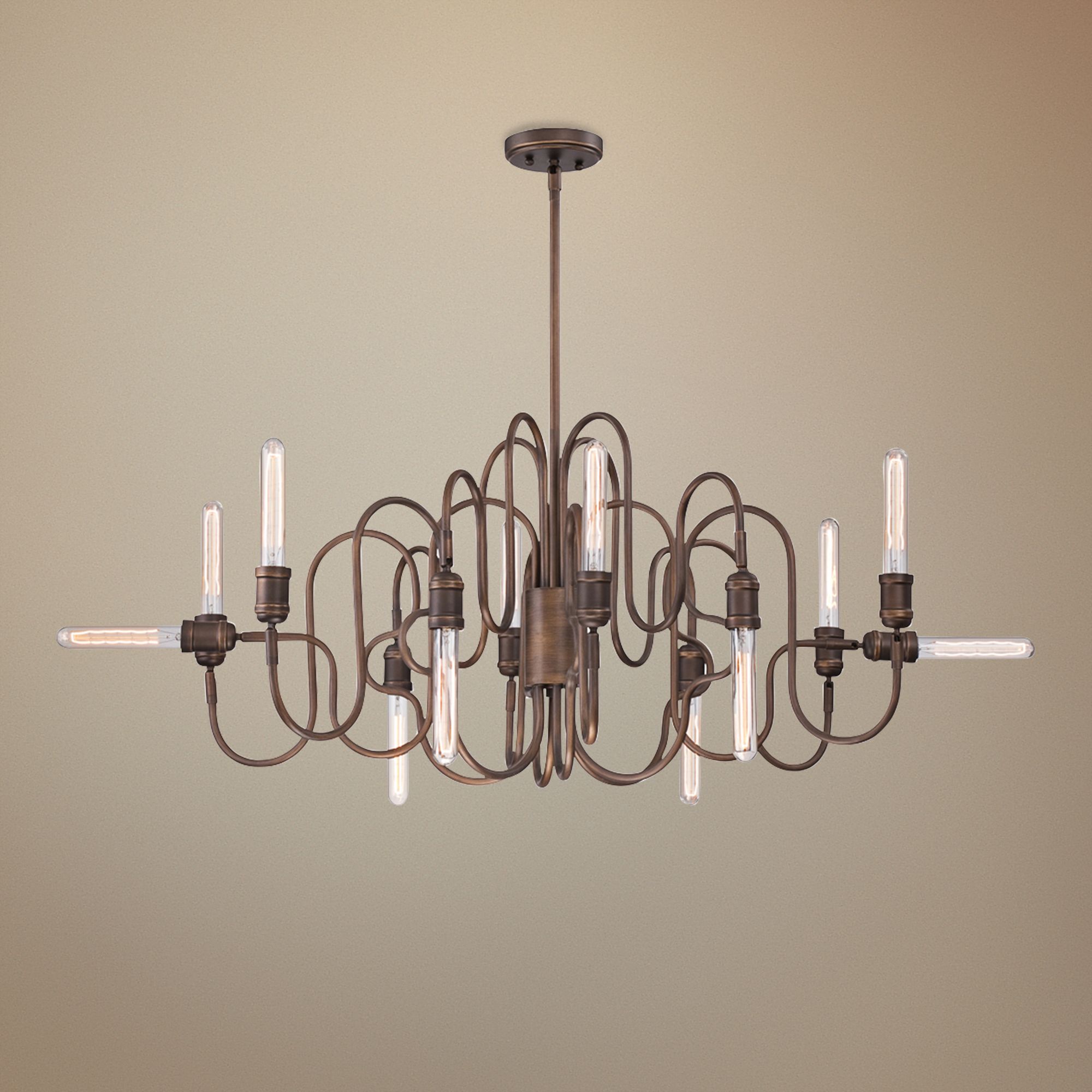 Eurofase Briggs 48" Wide Oil Rubbed Bronze Oval Chandelier