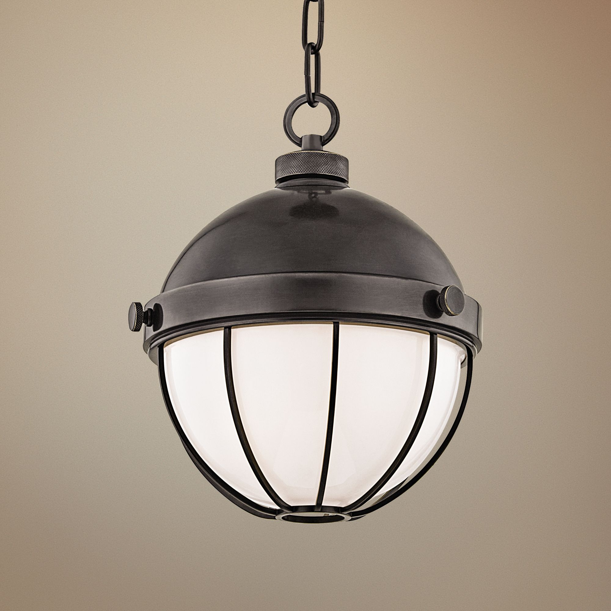 Hudson Valley Sumner 9" Wide Old Bronze Mini Pendant