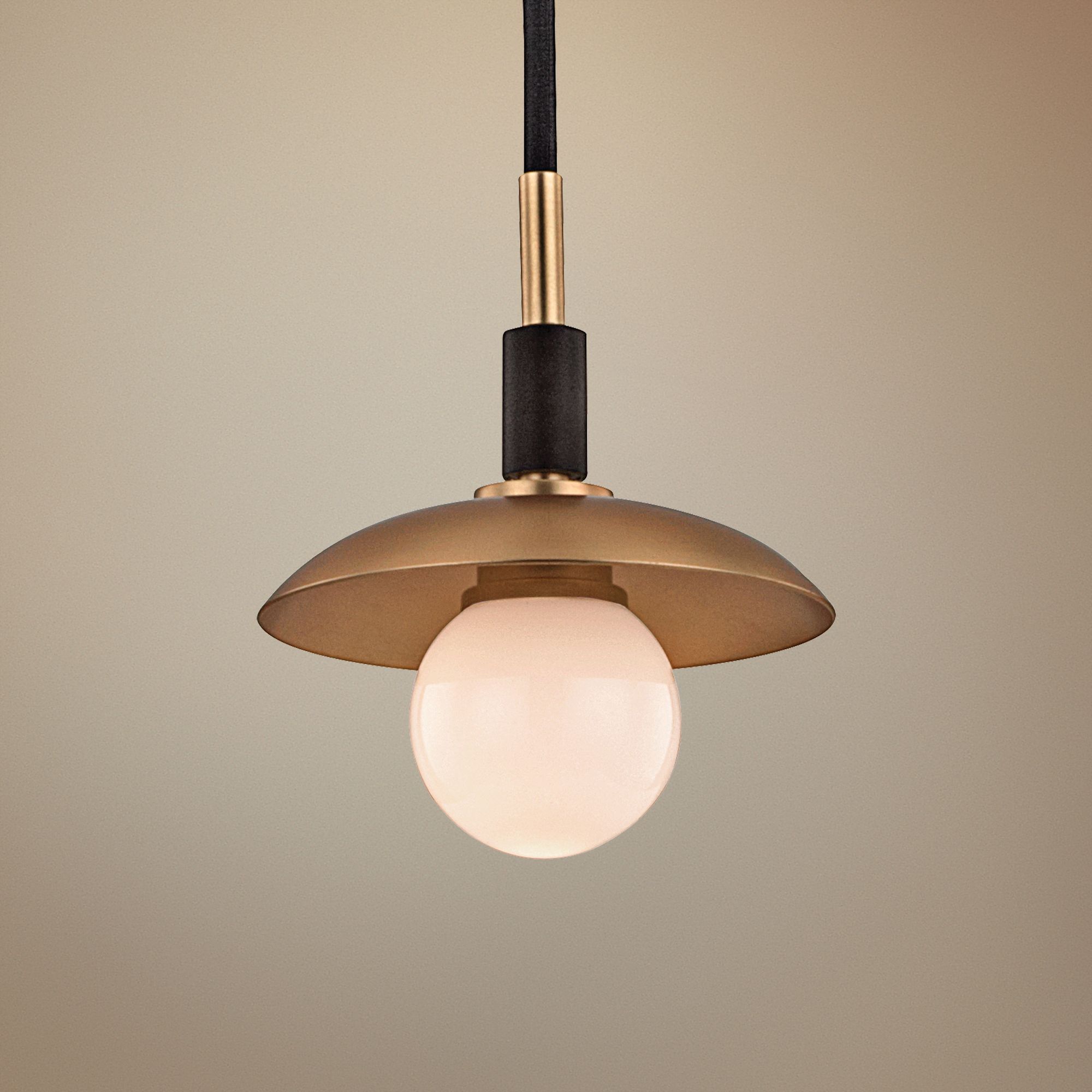 Hudson Valley Julien 4 3/4" Wide Aged Brass LED Mini Pendant