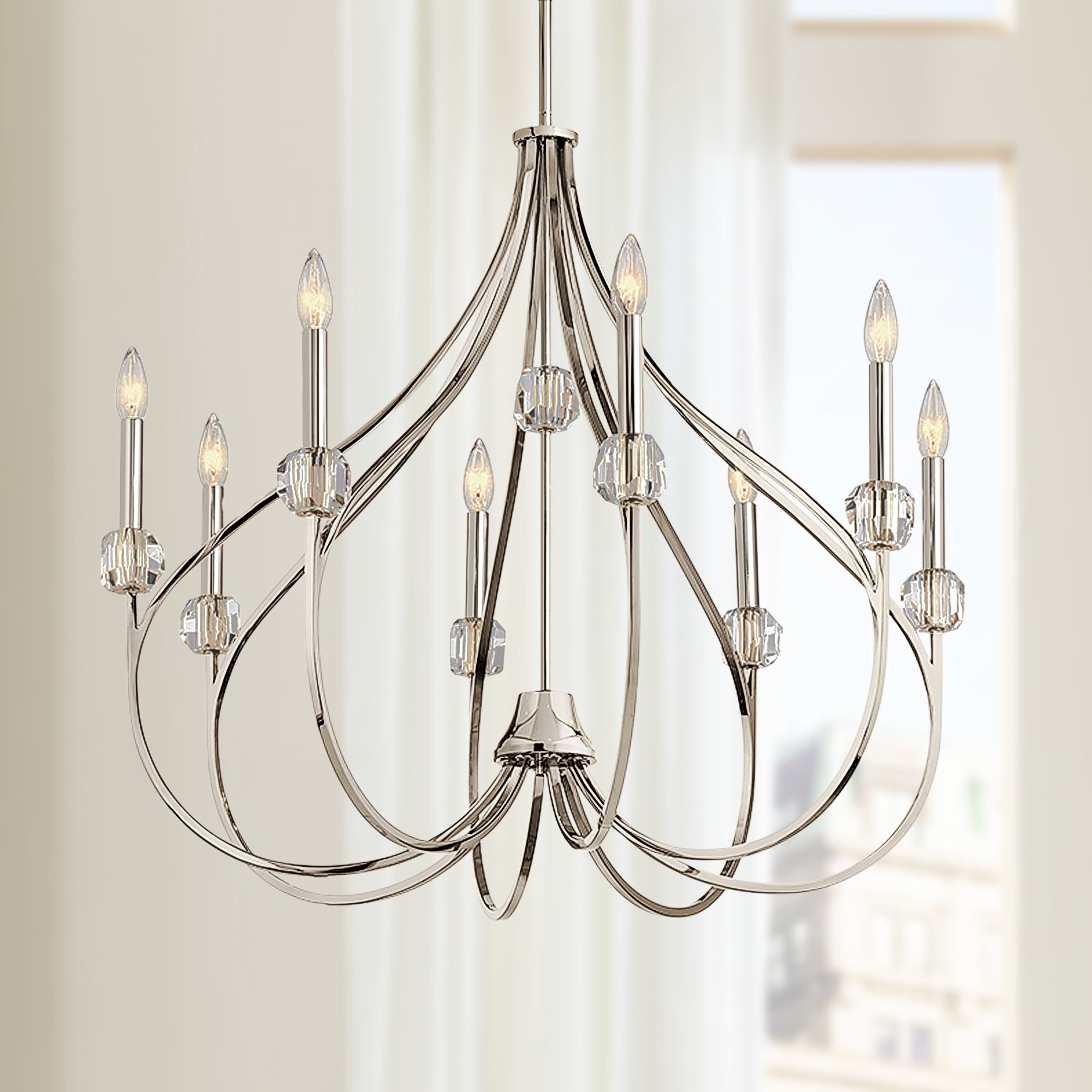 Kichler Eloise 30 1/4"W Polished Nickel 8Light Chandelier 13A37