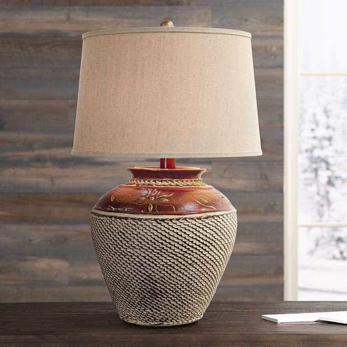 Jarosa Red Western Table Lamp