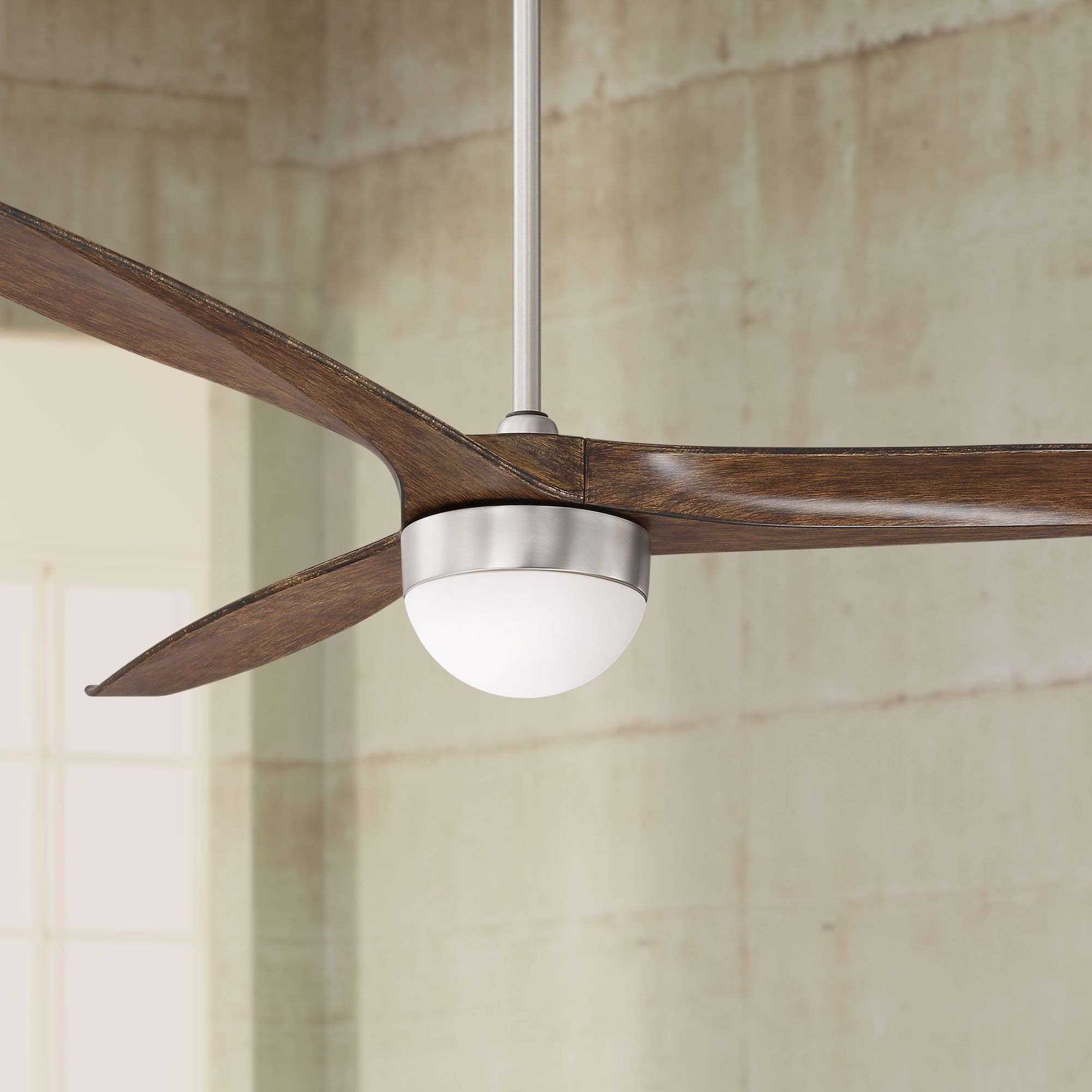 60" Tri-Lago Brushed Nickel LED Ceiling Fan