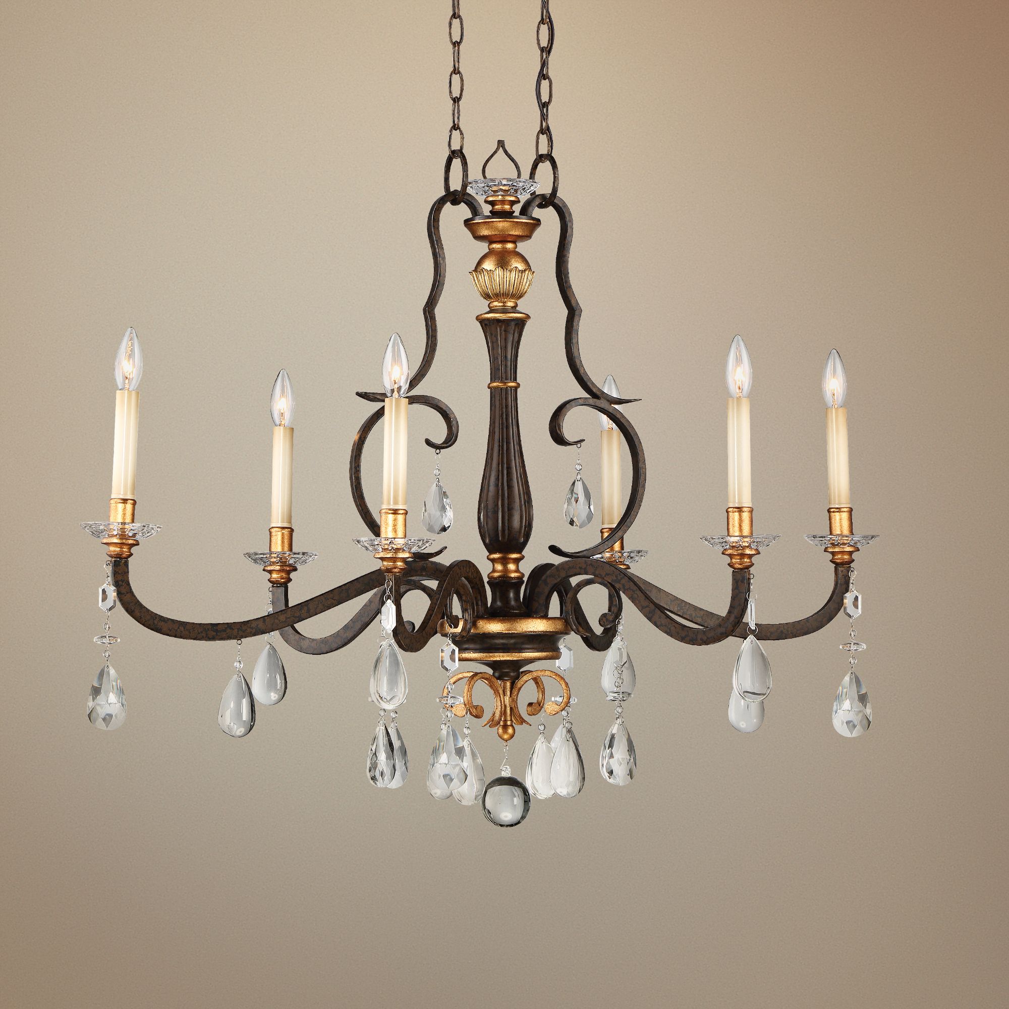 Chateau Nobles 40" Wide Bronze Kitchen Island Light Chandelier