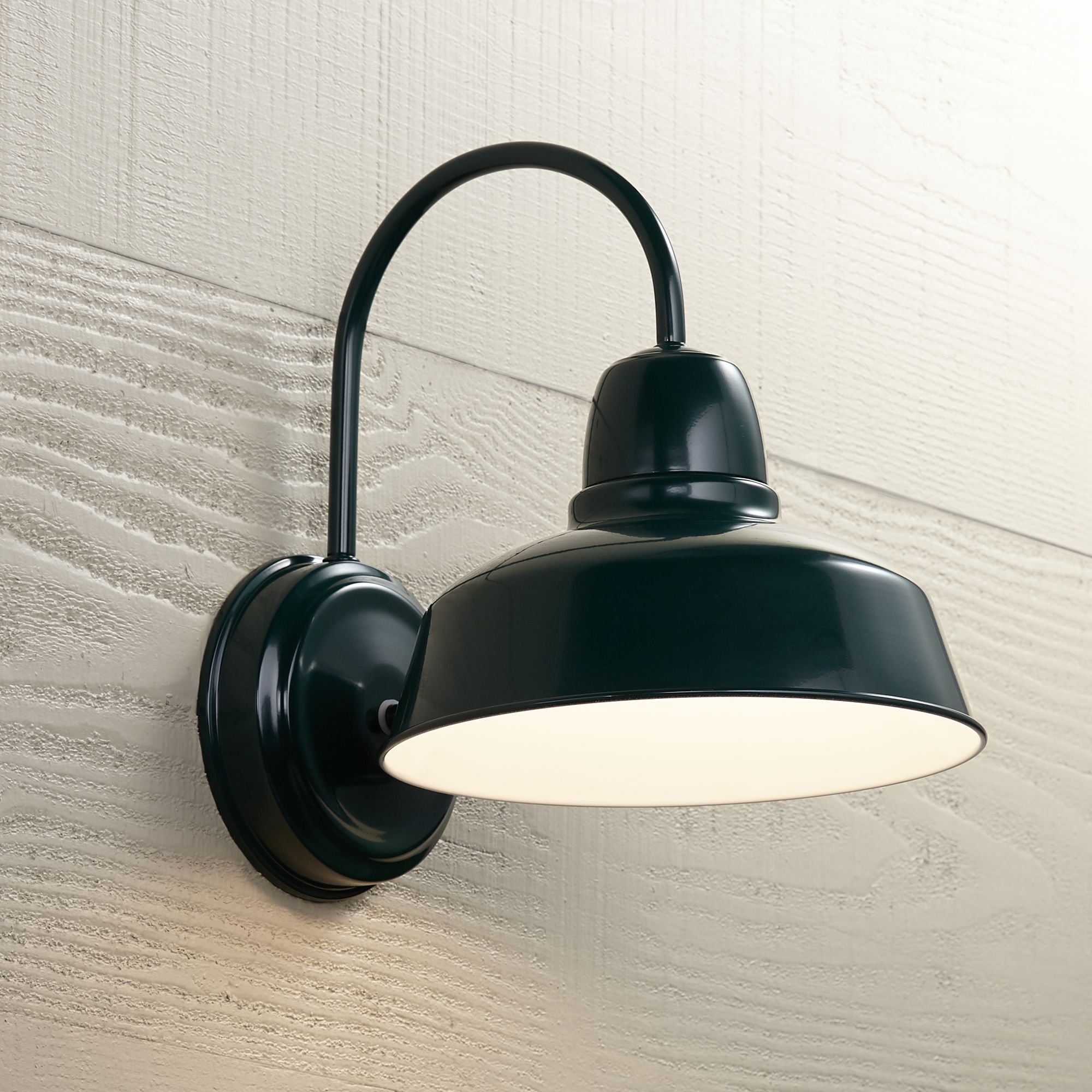 Urban Barn Collection 13" High Green Outdoor Wall Light