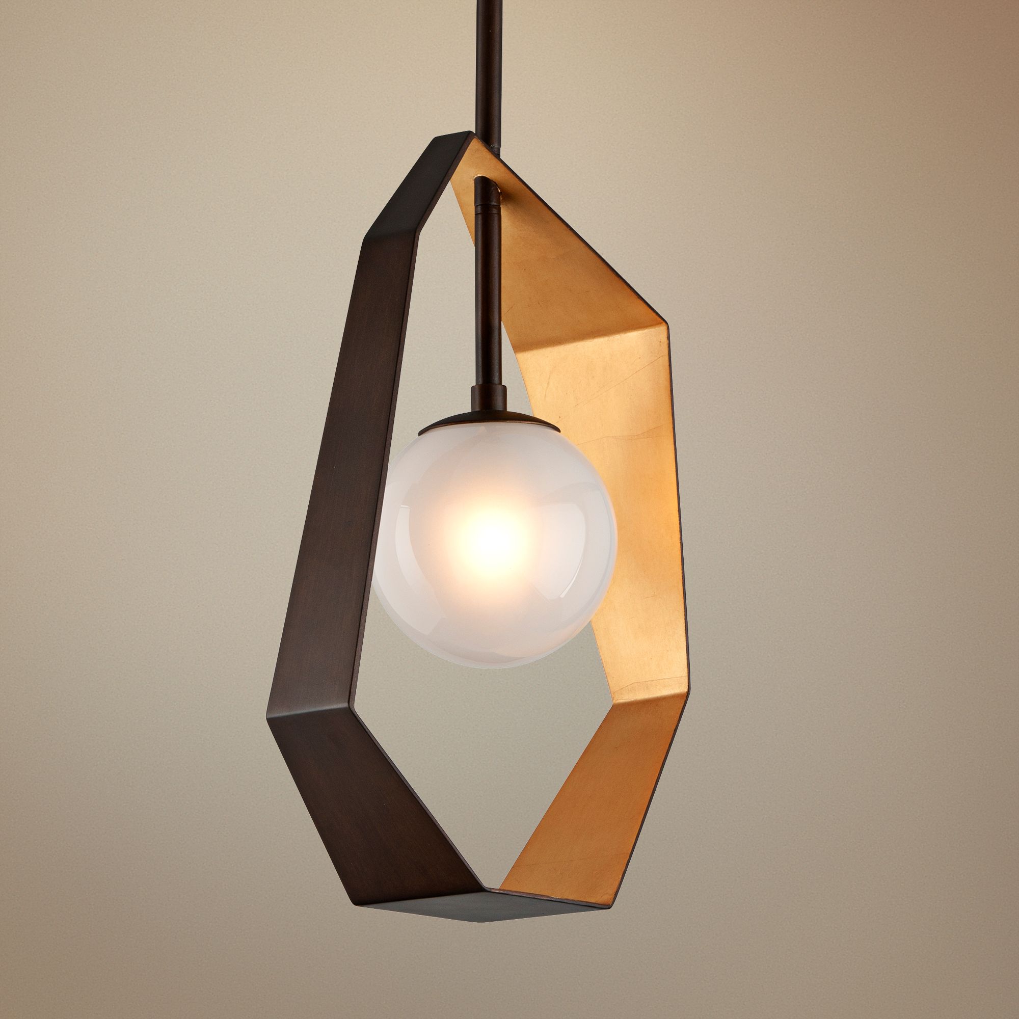 Origami 11 1/2" Wide Bronze LED Mini Pendant
