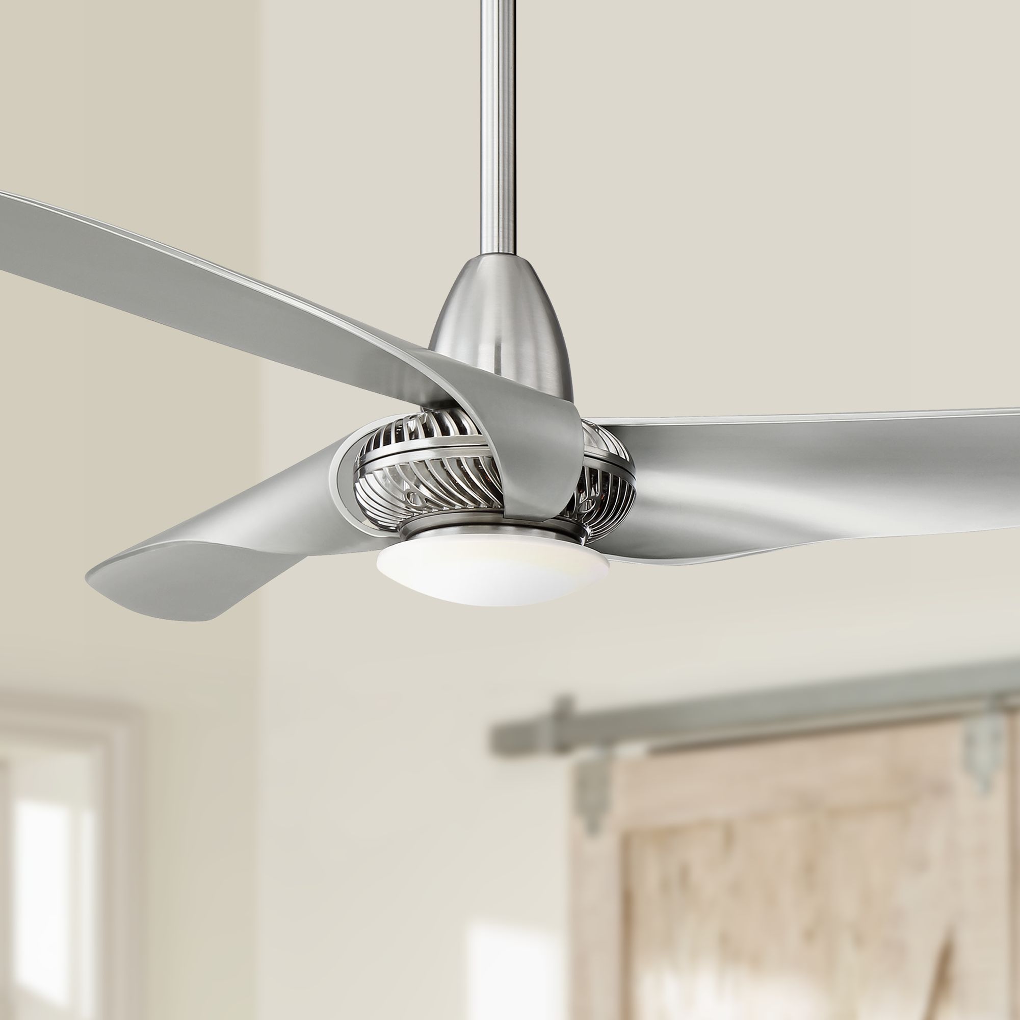 56" Sleuth Brushed Nickel LED Ceiling Fan