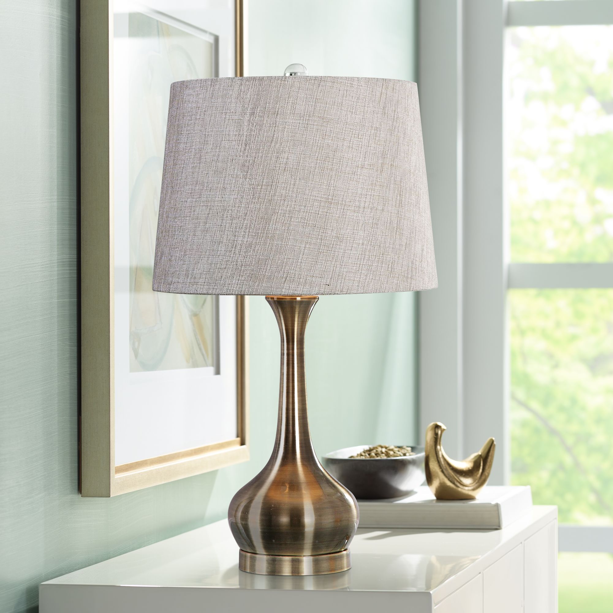 Uttermost Balle Antique Brass Genie Bottle Table Lamp