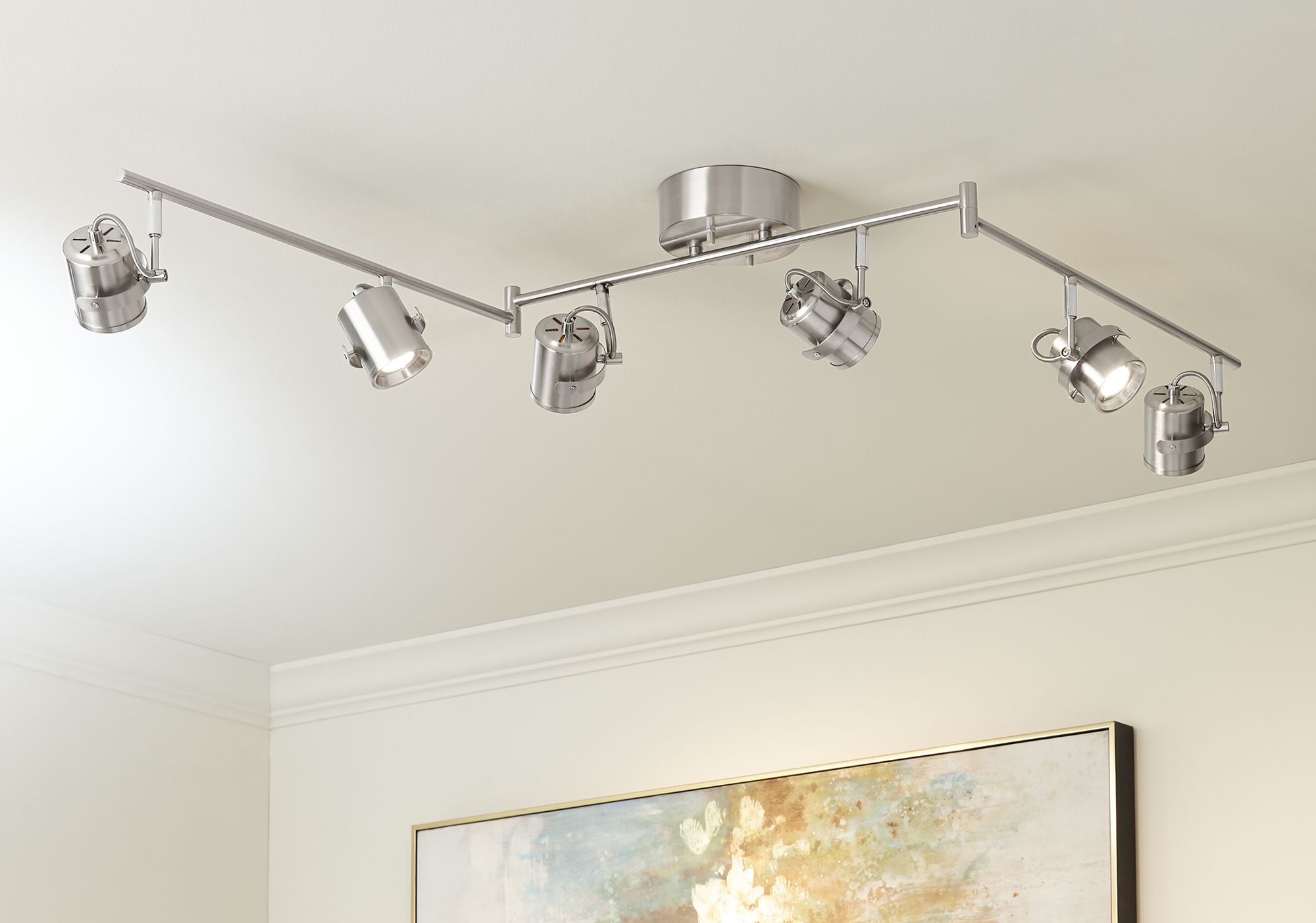 Pro Track Mason 6-Light Satin Nickel LED Light