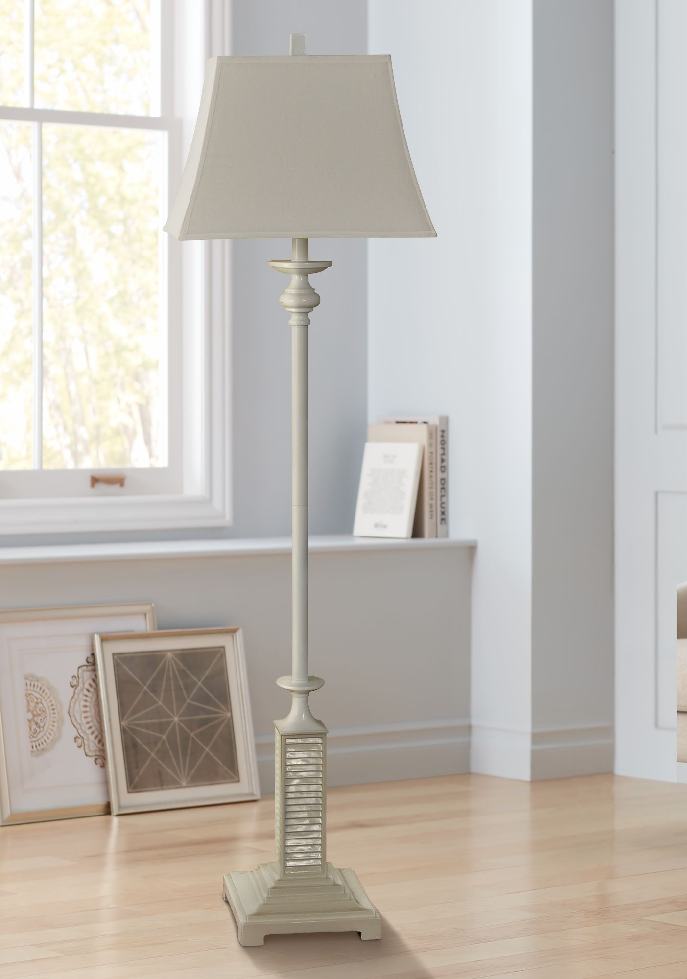 Olympia Gloss White Floor Lamp – Elegant, Modern Lighting Fixture