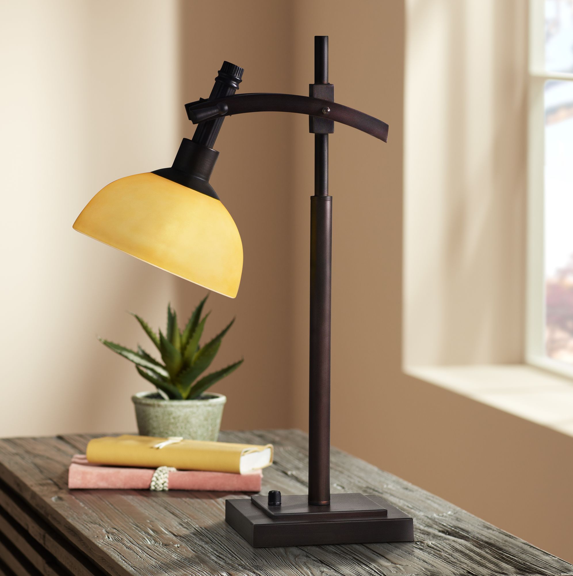 Dale Tiffany Astell LED Antique Bronze Adjustable Table Lamp