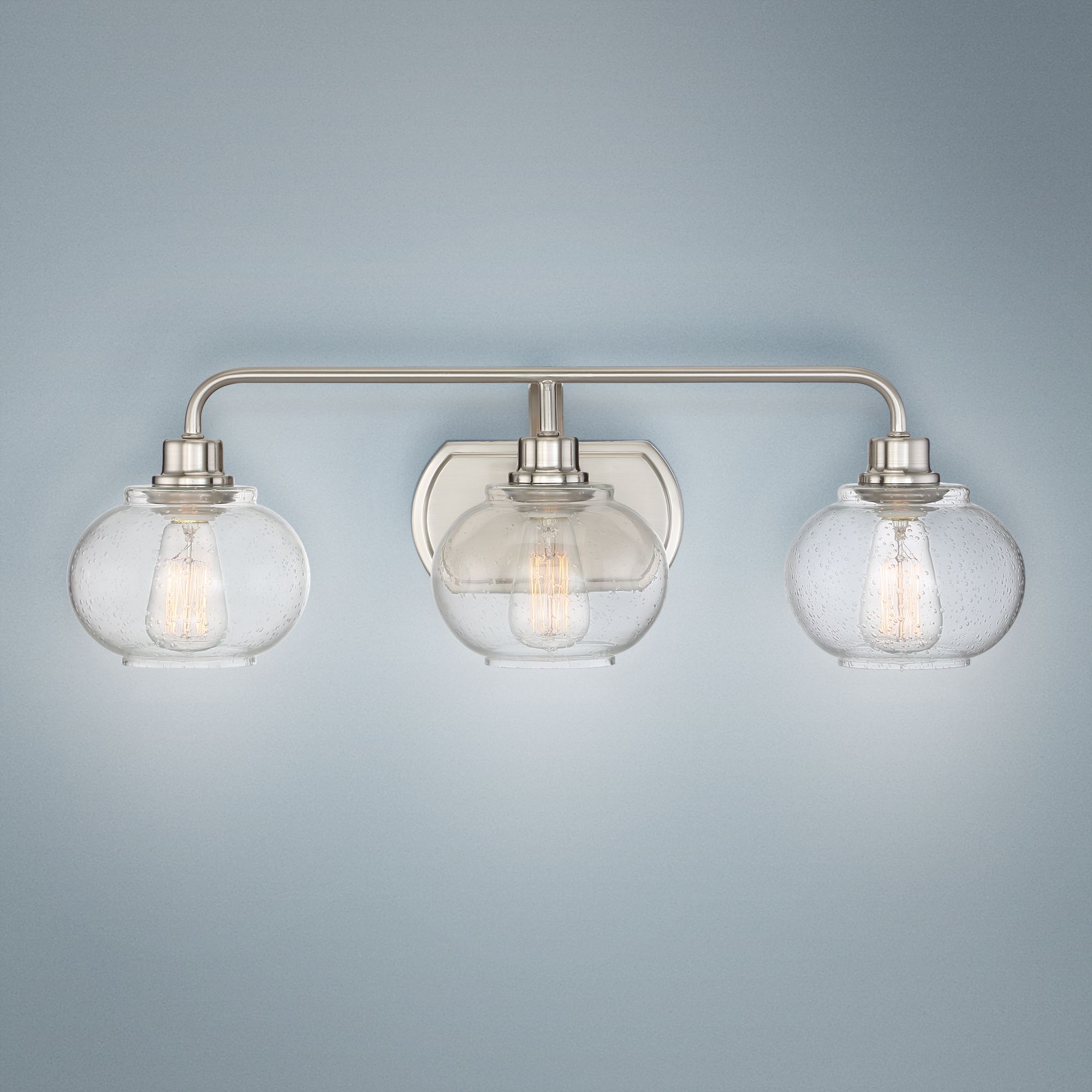 Quoizel Trilogy 26 1/2" Wide Brushed Nickel Bath Light