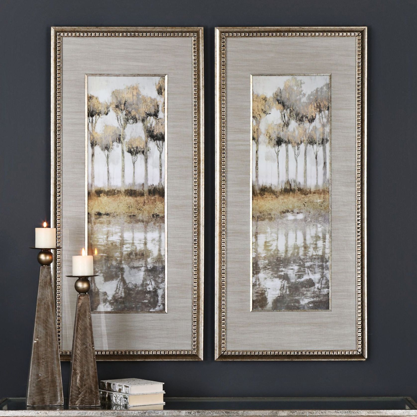 Uttermost Mozambique 51"H 2-Piece Framed Wall Art Print Set