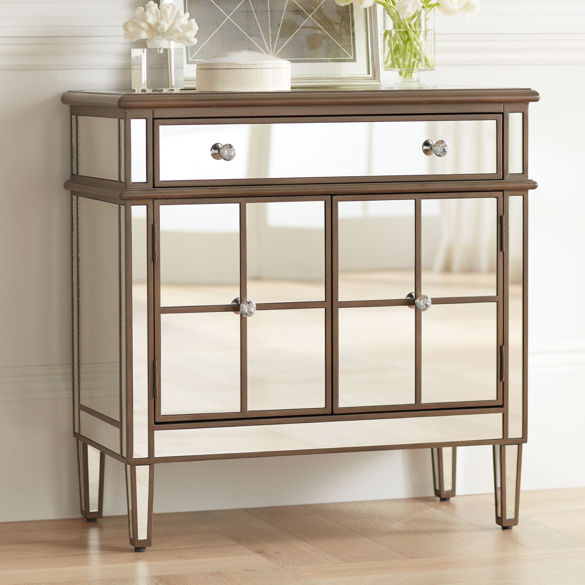 Vicenta 32" Wide Mirrored Accent Chest