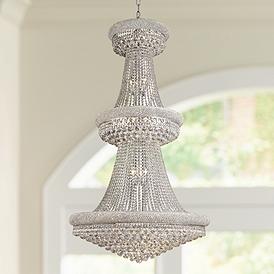 Elegant Lighting 1285D-O-S-CL/RC Mini Collection 5-Light Chrome Fix with Clear Royal Cut Crystal