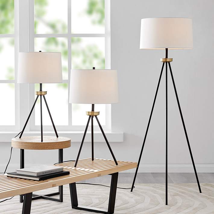 KAIT Modern Gold Floor Lamp Tripod Standing Lamps Metal for Living Room 