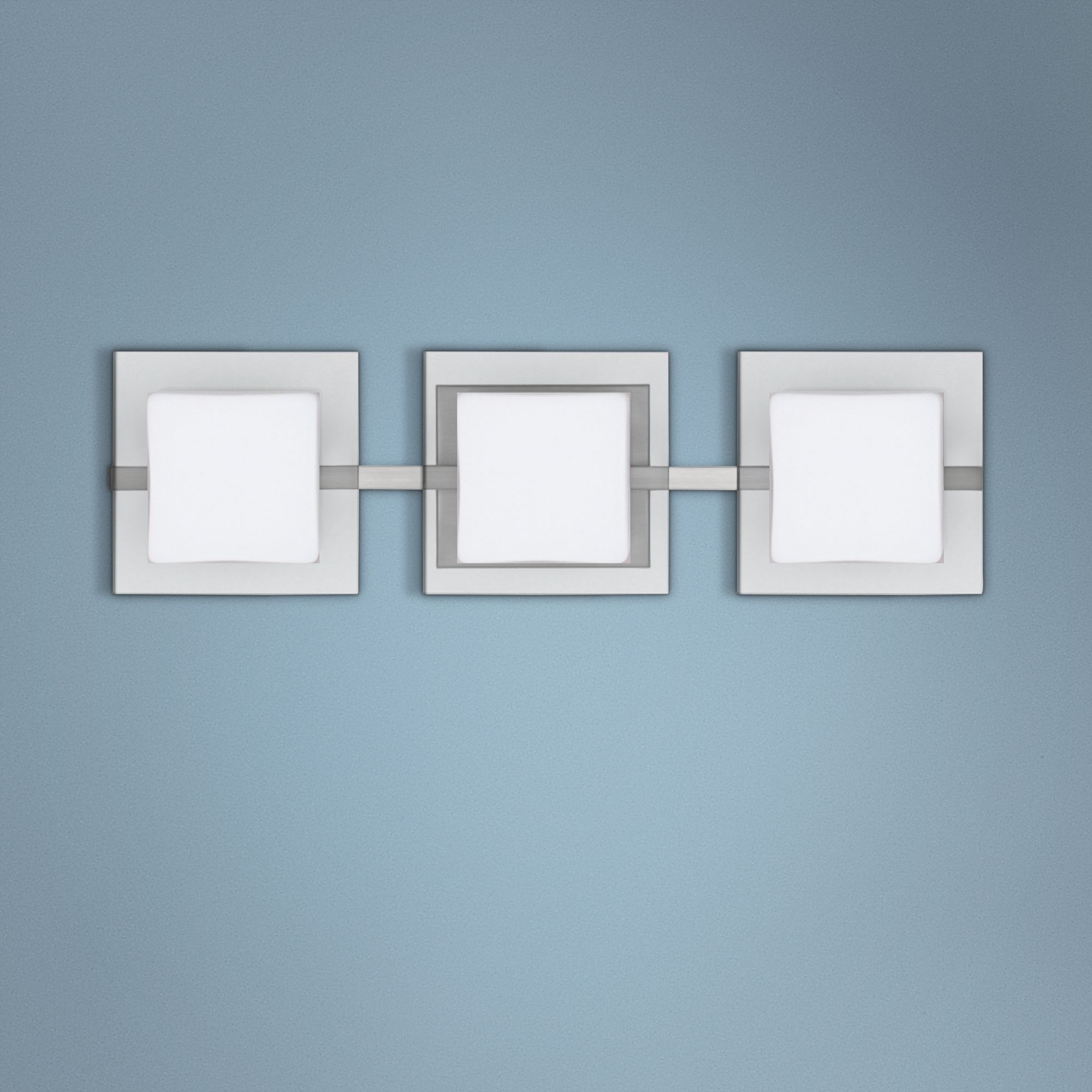 Besa Alex 22 1/2" Wide Satin Nickel 3-Light Bath Light