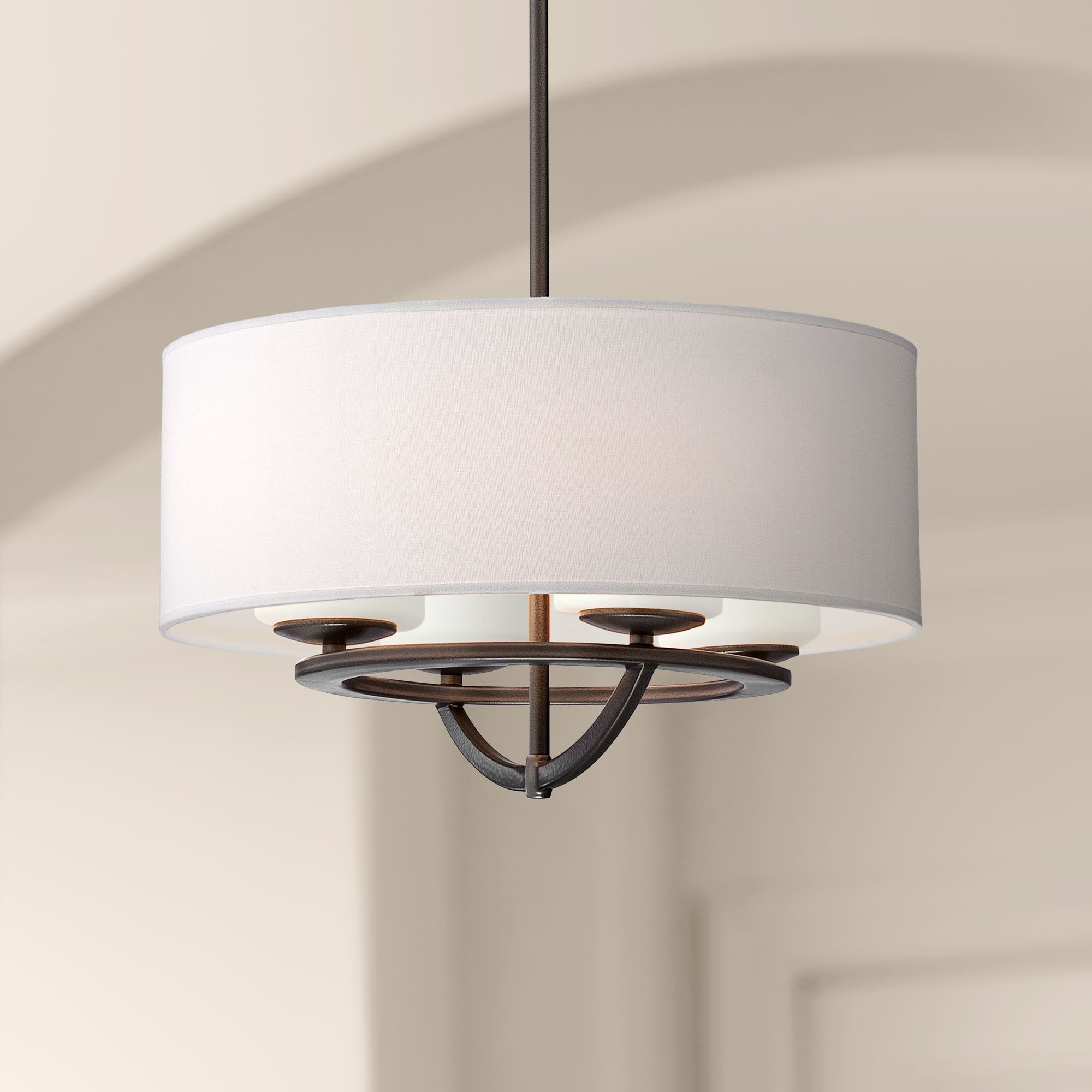 George Kovacs Circuit 18" Wide Smoked Iron Pendant