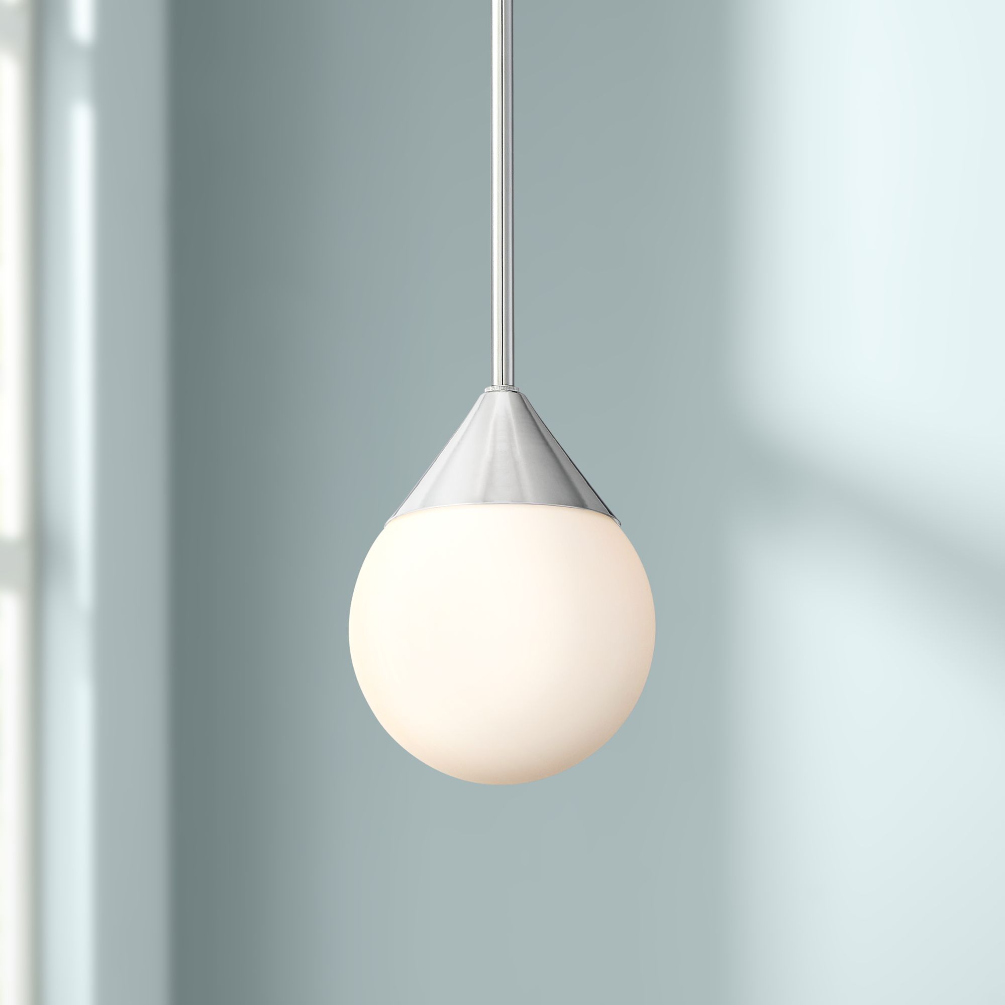 George Kovacs Simple 6" Wide Chrome Mini Pendant