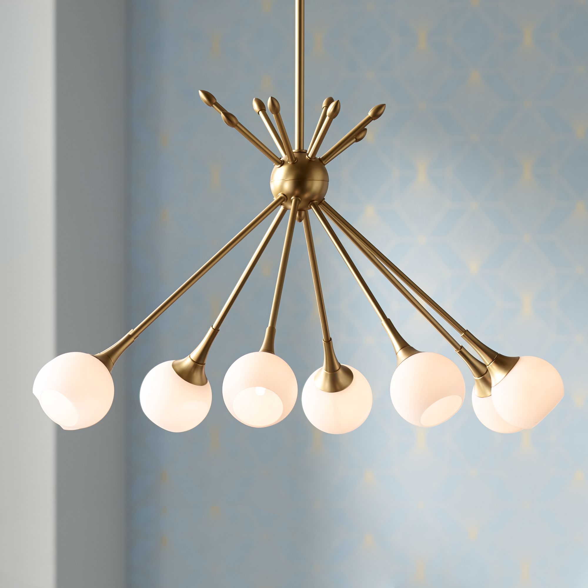 Pontil 36 1/2" Wide Honey Gold Kitchen Island Light Chandelier