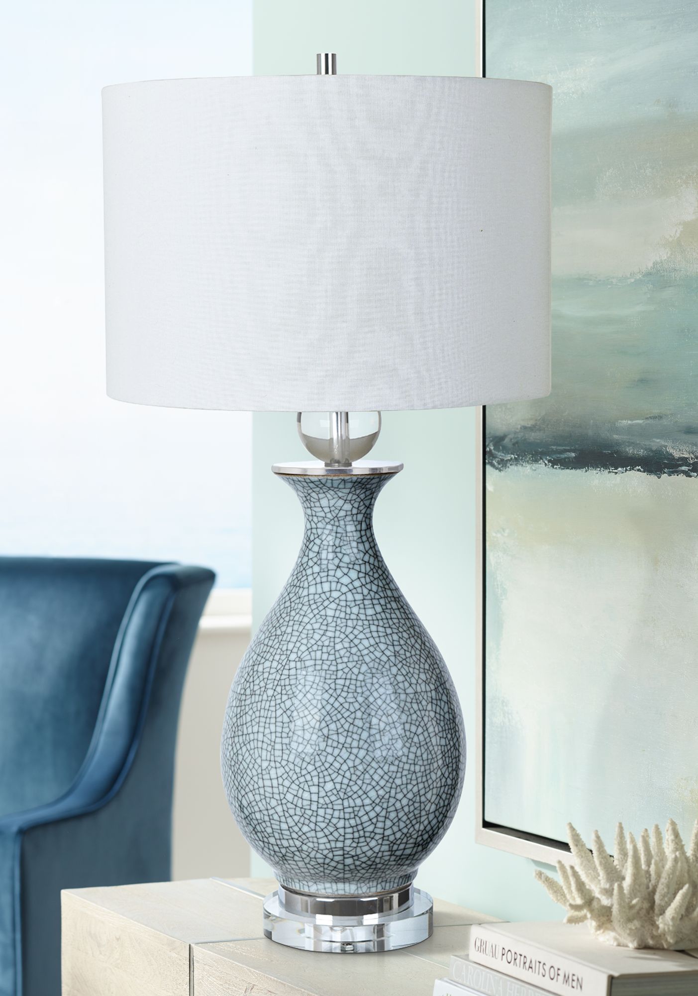 ceramic urn table lamp