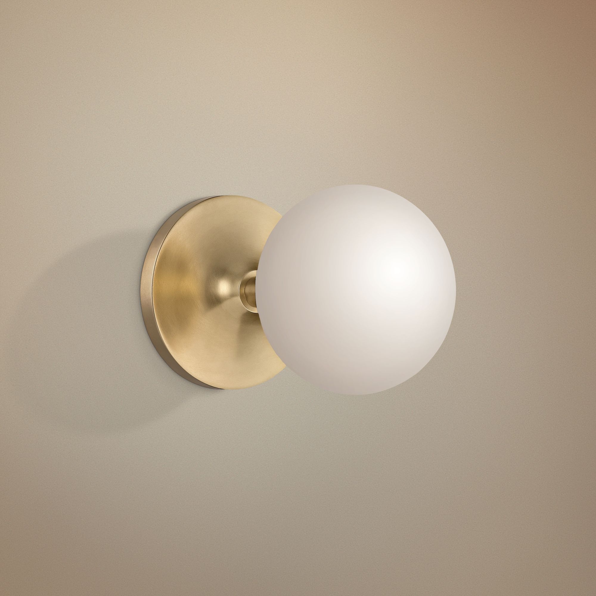 Hudson Valley Fleming 5" High Aged Brass LED Wall Sconce