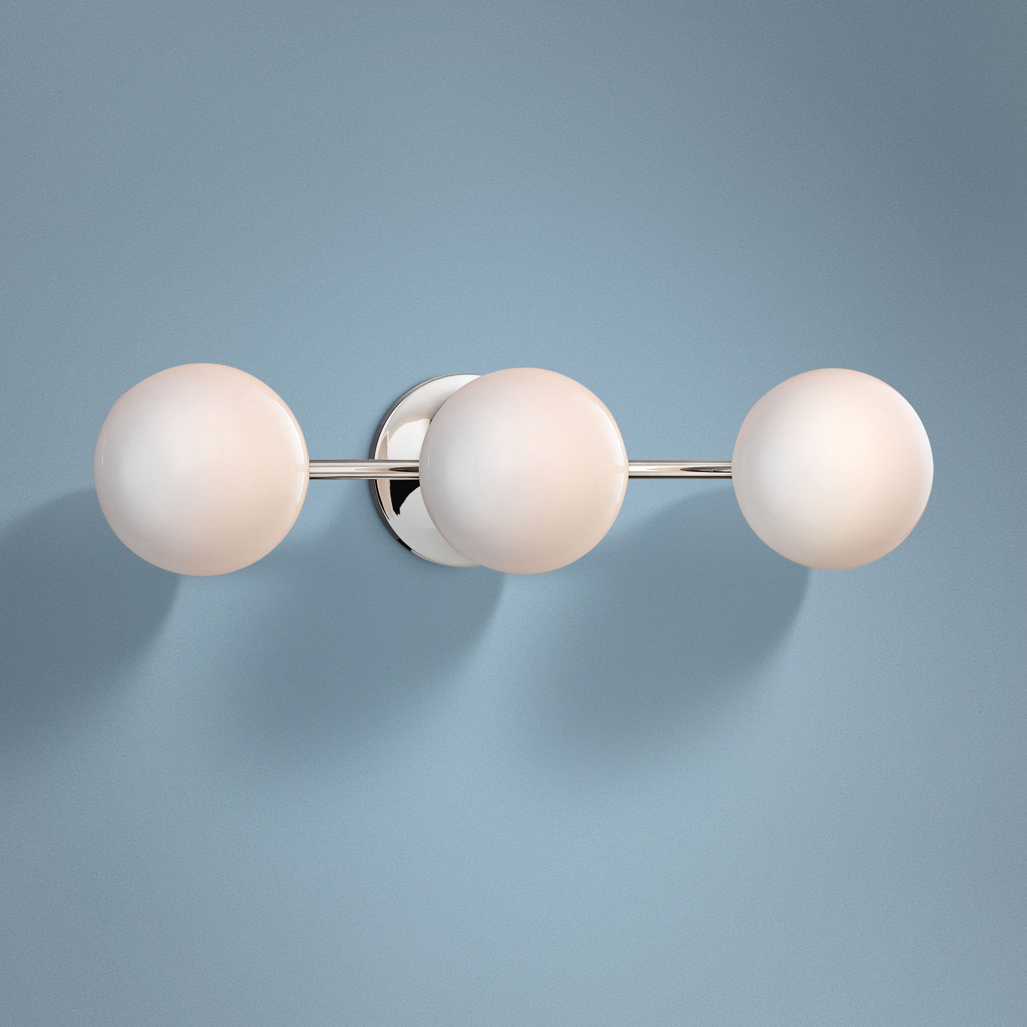 Fleming 20 3/4" Wide Polished Nickel 3-LED Bath Light