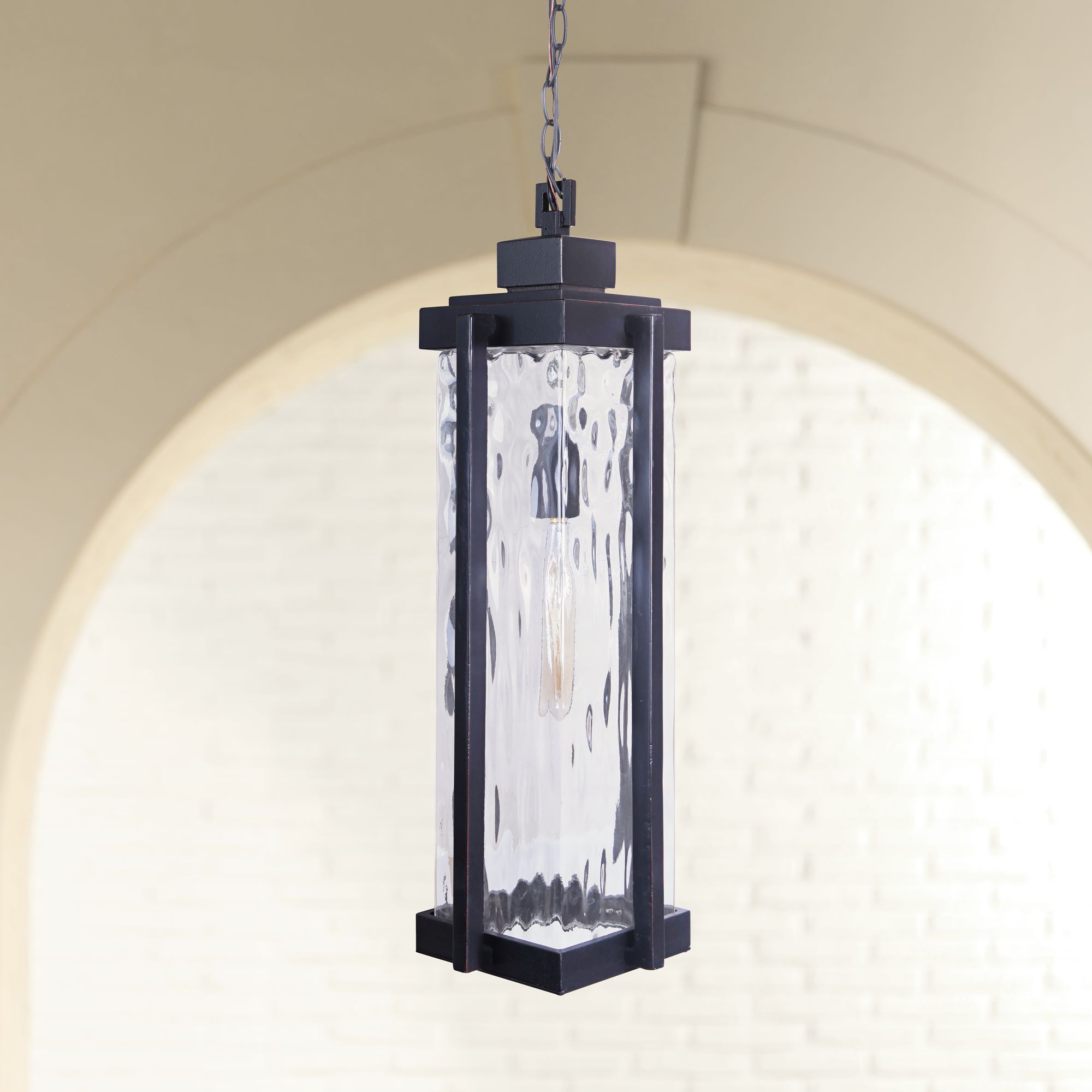 Pyrmont 23 3/4" High Gilded Oiled Bronze Outdoor Hanging Light