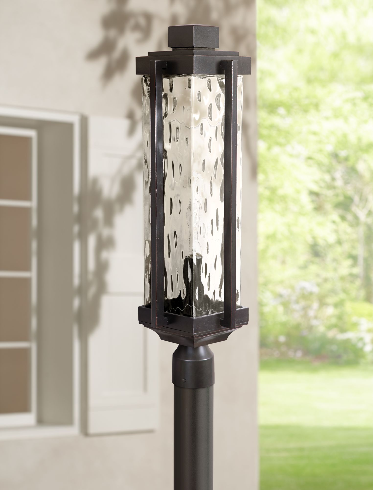 Pyrmont 27" High Gilded Oiled Bronze Outdoor Post Light