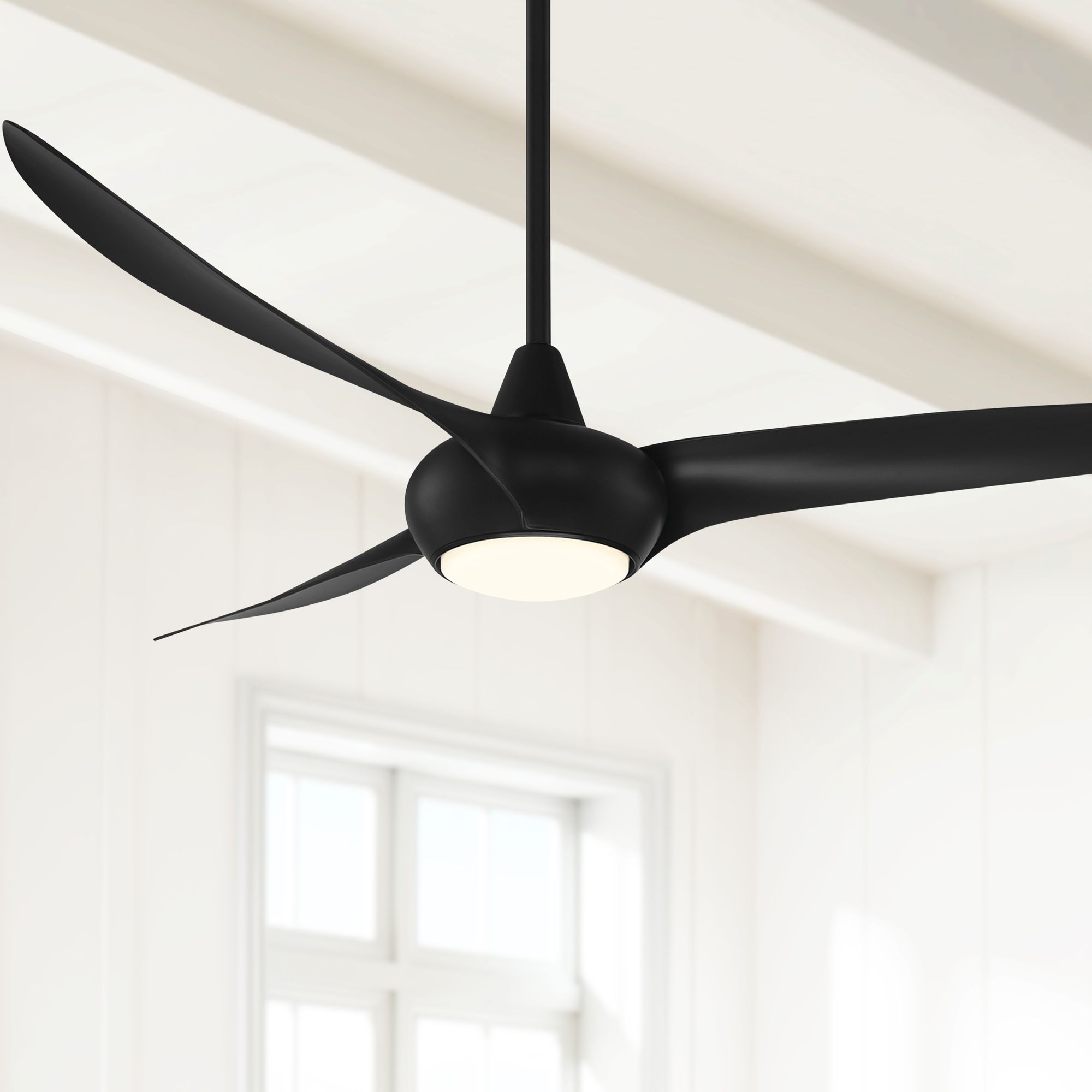 65" Minka Aire Light Wave Coal Large LED Ceiling Fan